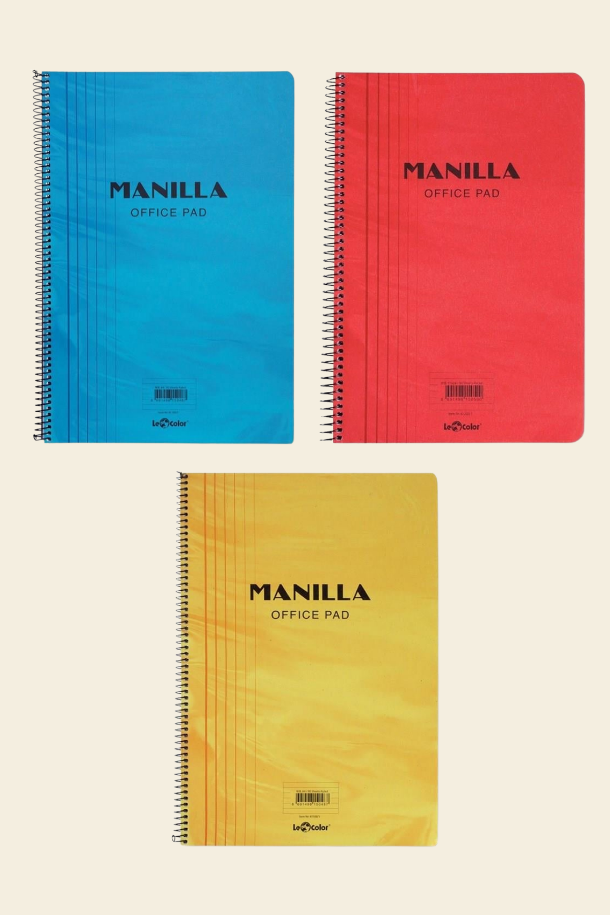 3'lü Manilla Okul Defter A4 Çizgili