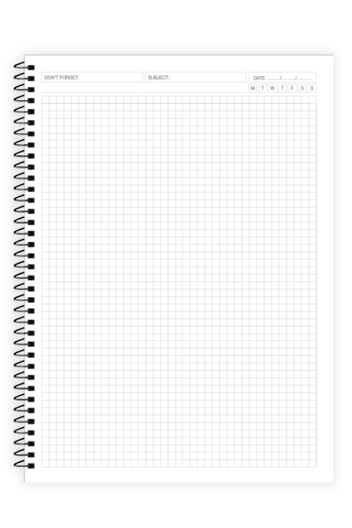 3'lü Manilla Okul Defter A4 Kareli