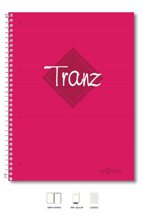 OFİS DEFTERİA4 Defter Çizgili 200 syf  Pembe Tranz