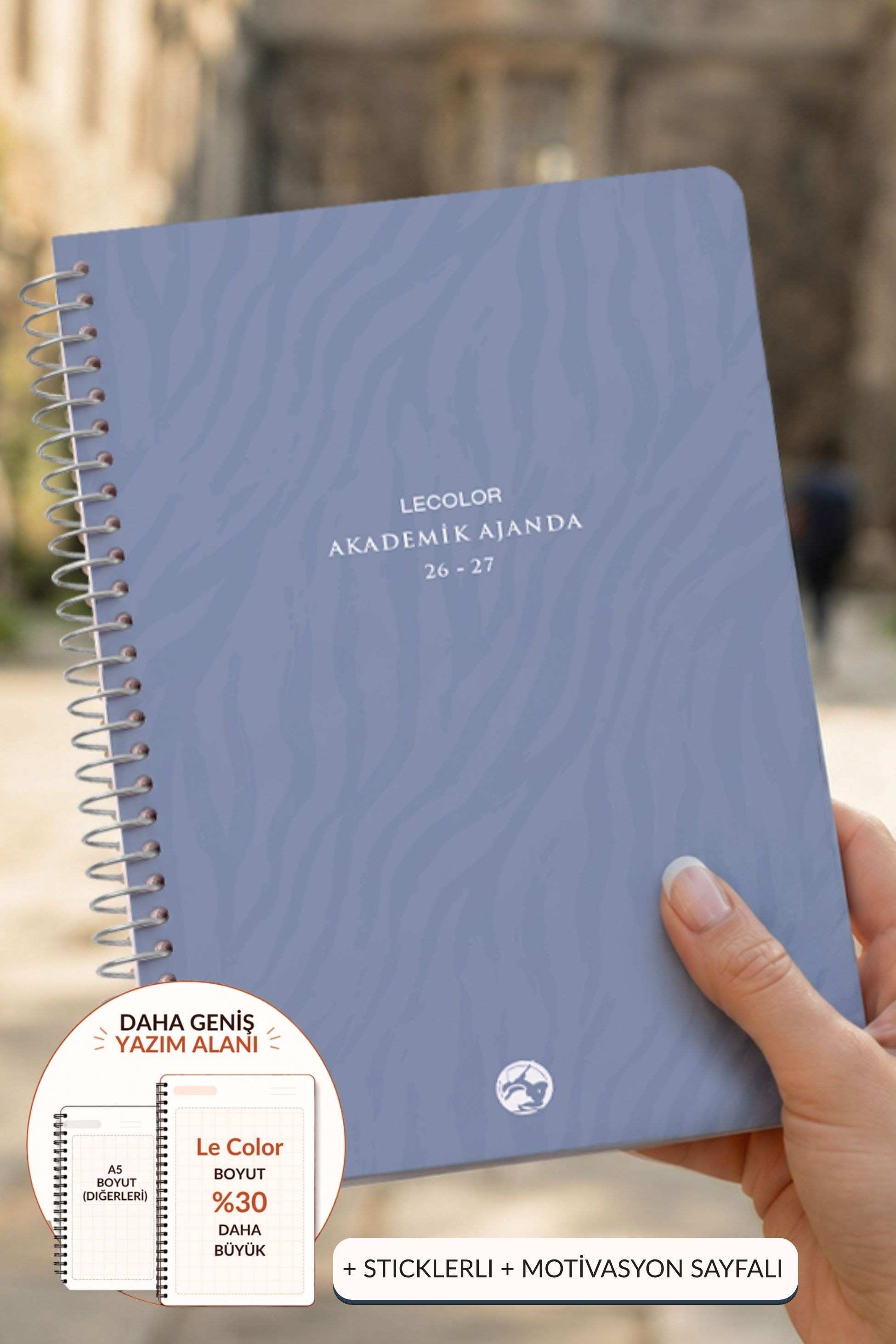 Akademik Ajanda 17x24 cm Spiralli Stickerlı Motivasyon Sayfalı