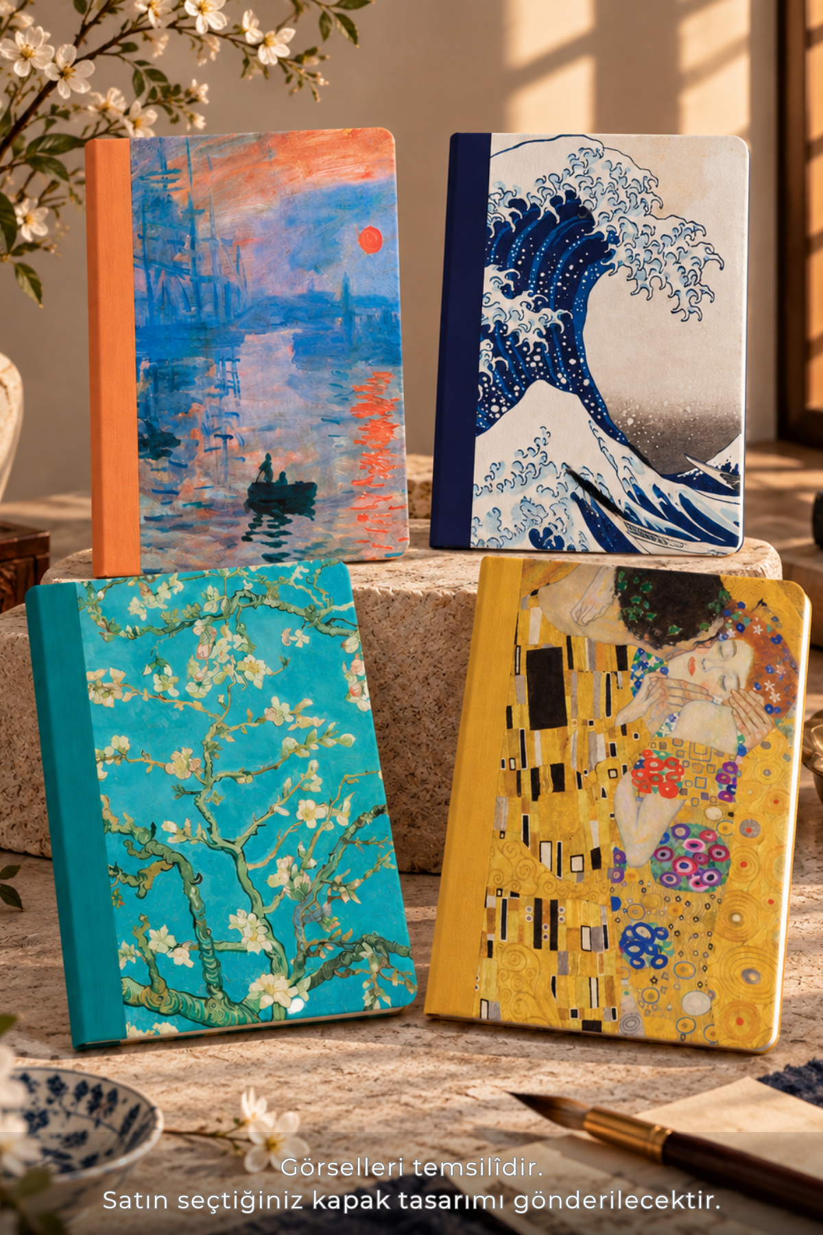 Art Collection Ciltli Defter Noktalı Kiss 13x18 cm