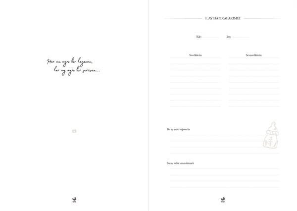 SÜRESİZ PLANLAYICIBebek Anı Defter Albümü & Hamile Anne Günlüğü Krem