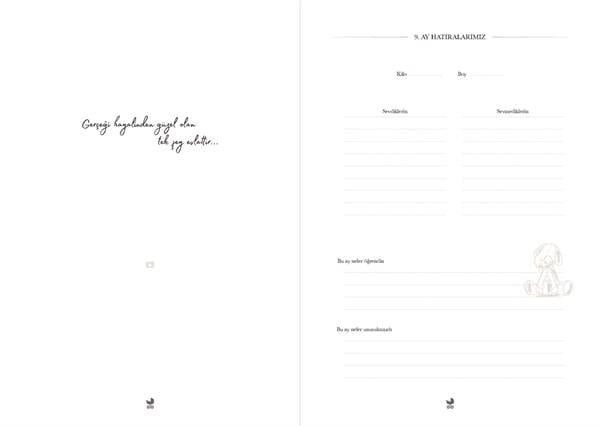 SÜRESİZ PLANLAYICIBebek Anı Defter Albümü & Hamile Anne Günlüğü Krem