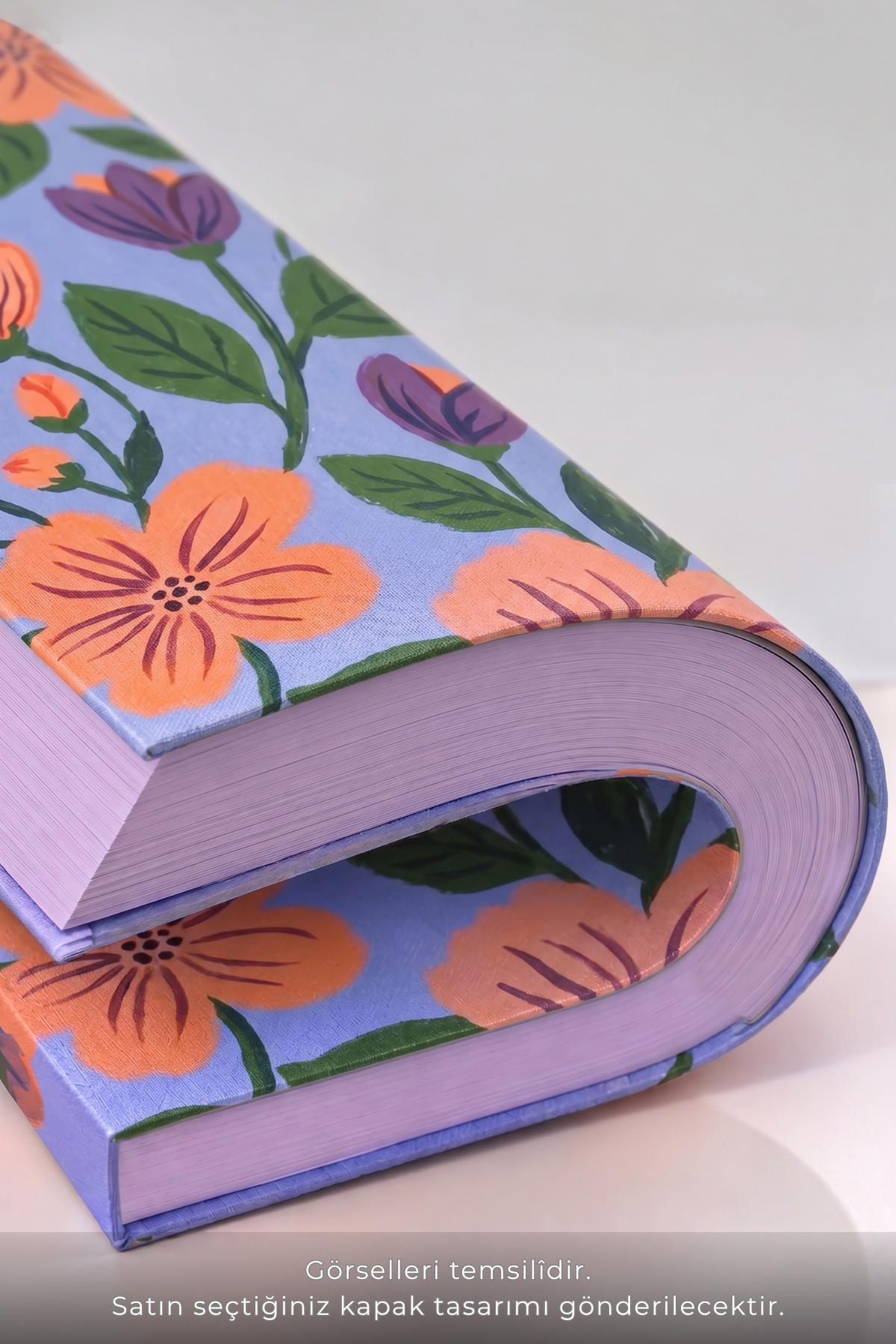 Bloom Garden Ciltli Defter Çizgili Mavi 13x18 cm