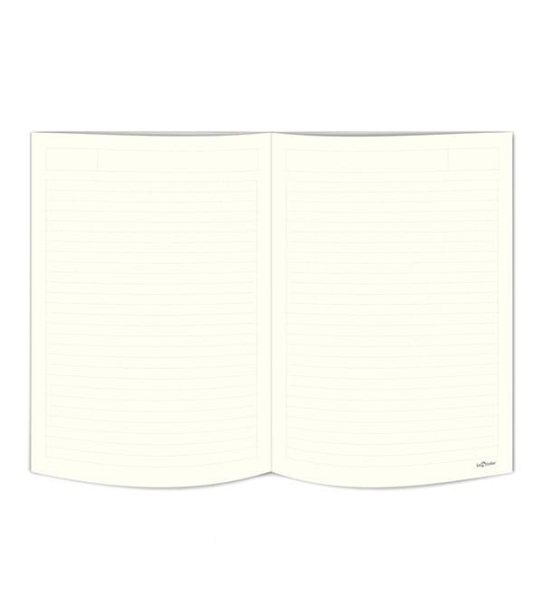 SERT KAPAKLI LASTİKLİ TASARIM DEFTERÇiçekli Defter Çizgili Pembe 17x24 cm