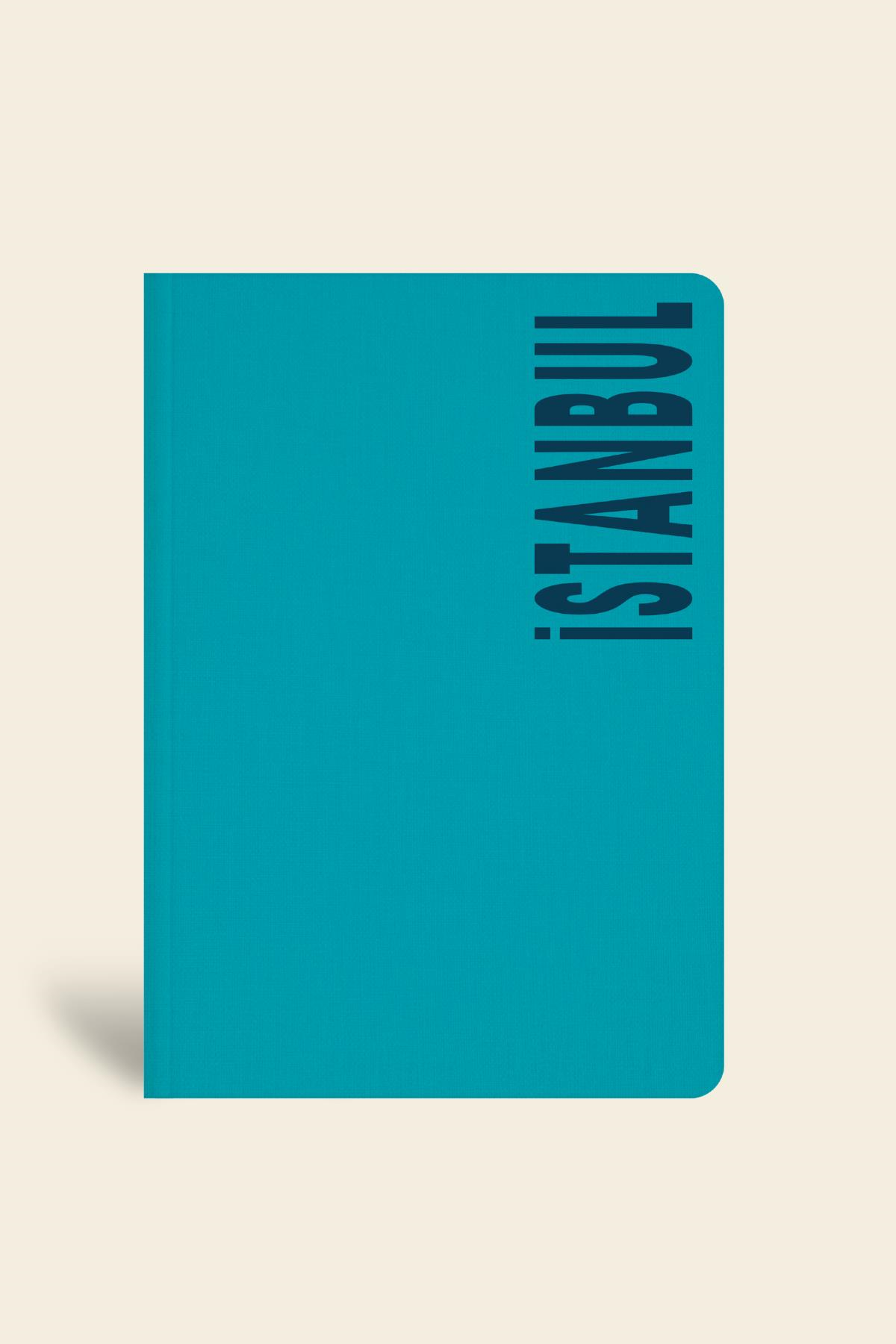 City Colleciton Ciltli Keten Defter Çizgili İstanbul 15x21 cm