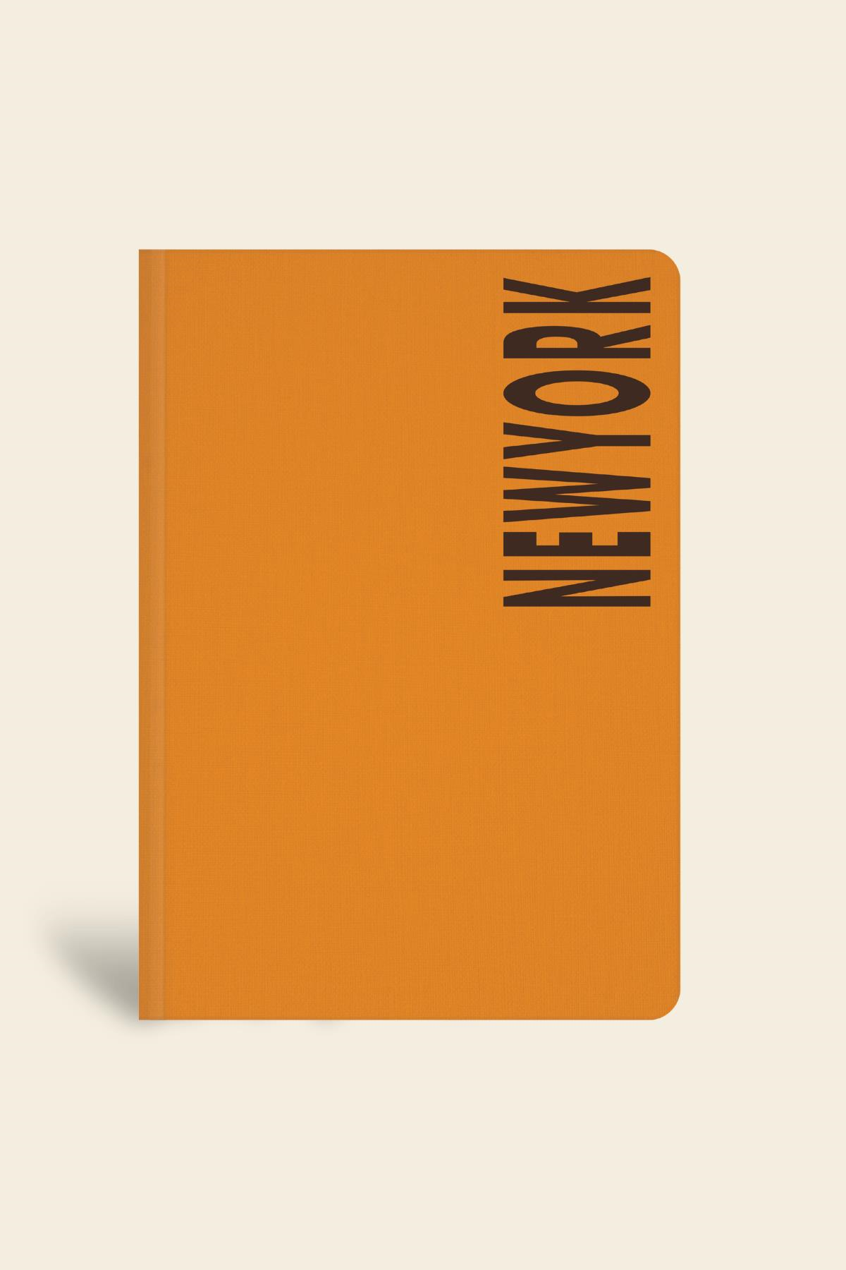 City Colleciton Ciltli Keten Defter Çizgili Newyork 15x21 cm