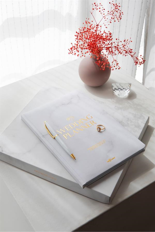 Düğün Planlayıcı Set Wedding Planner & 2'li Valiz Etiketi
