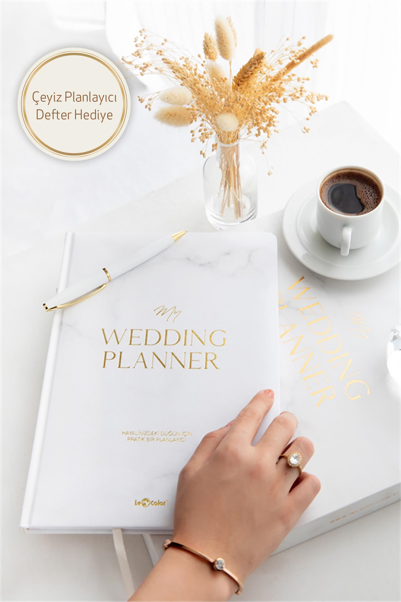Düğün Planlayıcı Set Wedding Planner & 2'li Valiz Etiketi