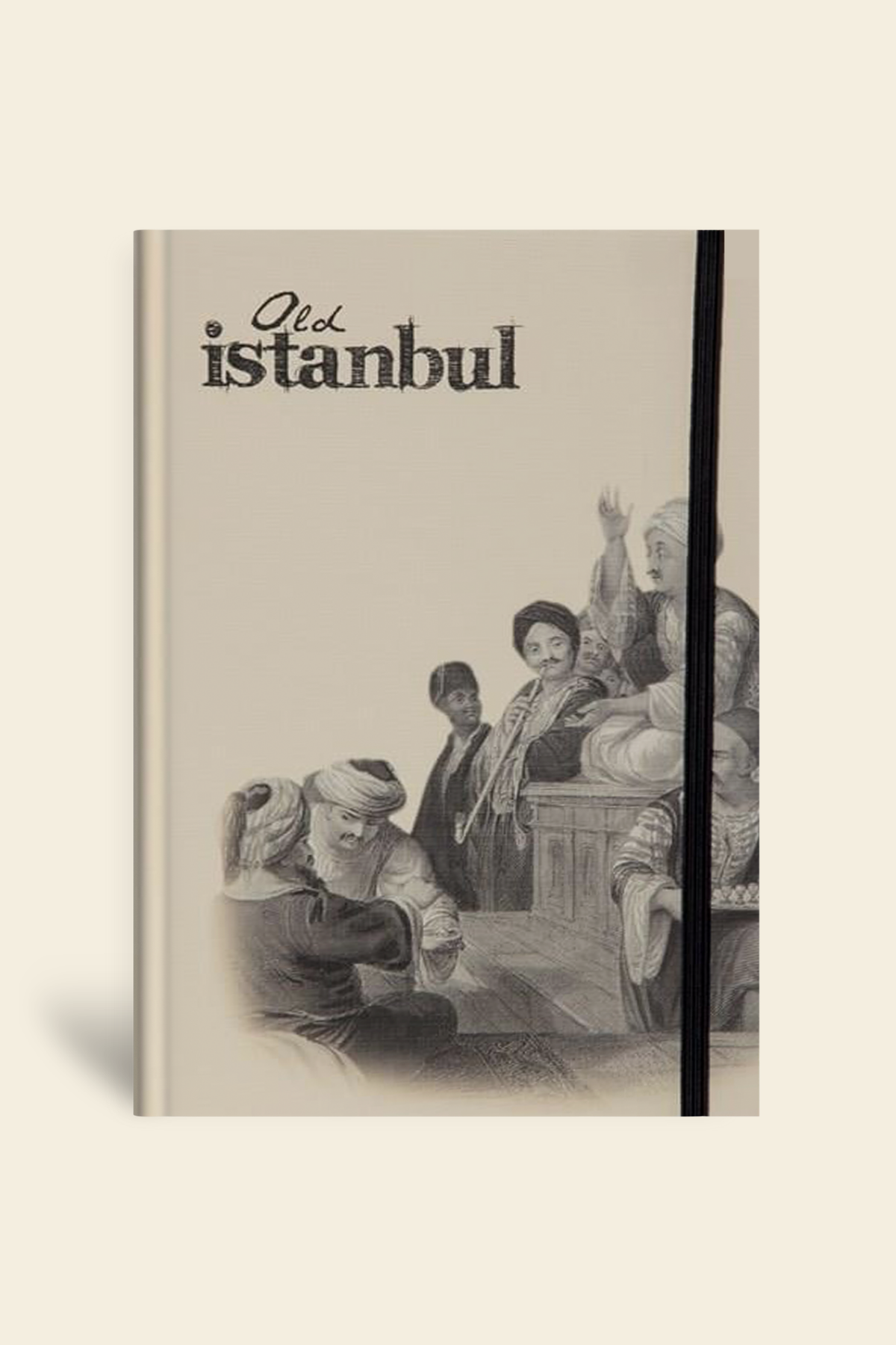 Eski İstanbul Cep Journal Çizgili Lastikli Şark KahvesiEski İstanbul Cep Journal Çizgili Lastikli Şark Ka