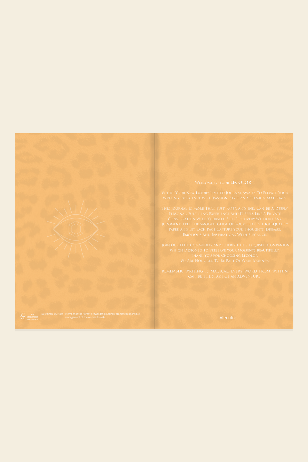 Keten Ciltli Defter Düz Leopar 17x24