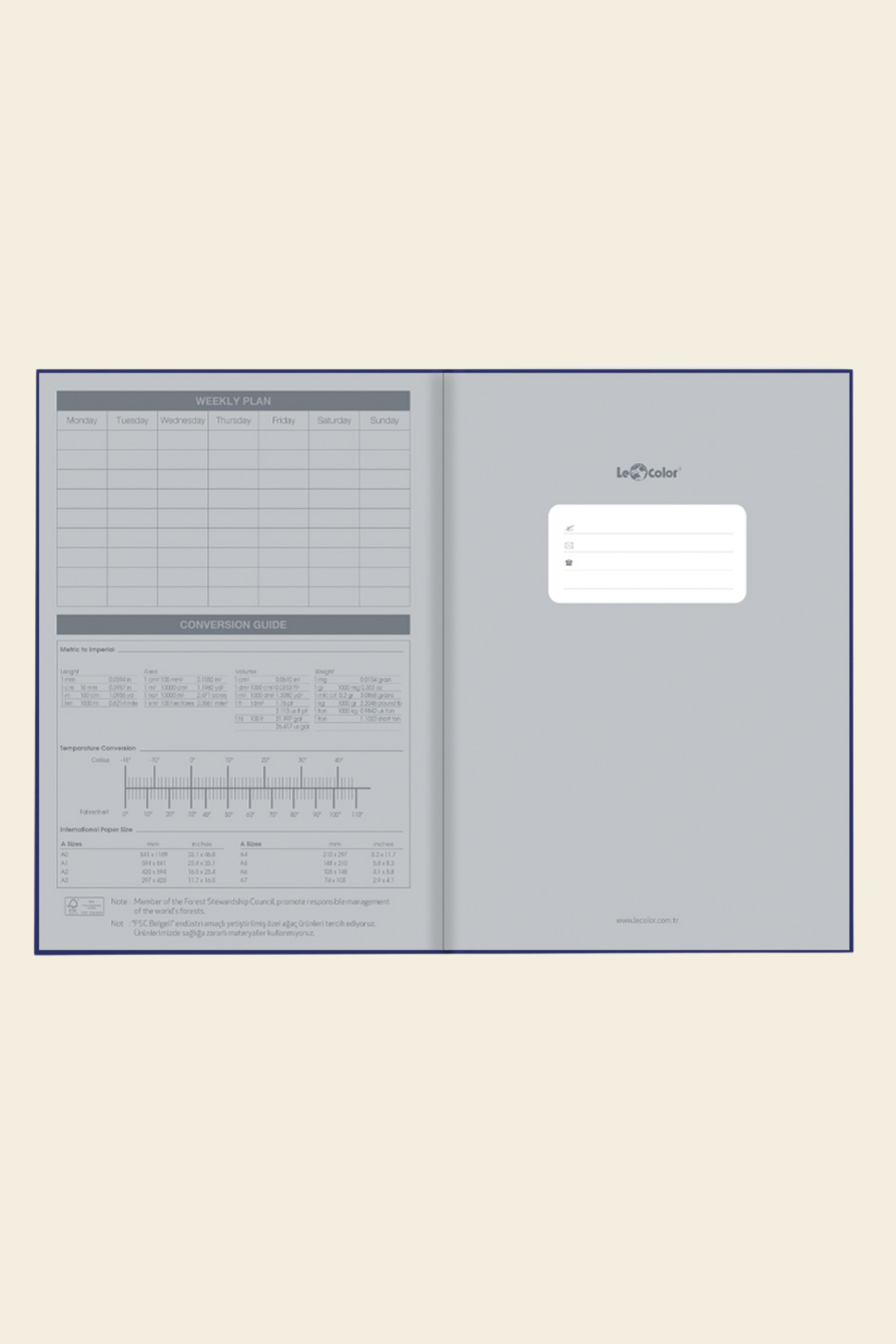 OFİS DEFTERİKraft Ofis Defter Kareli Mor