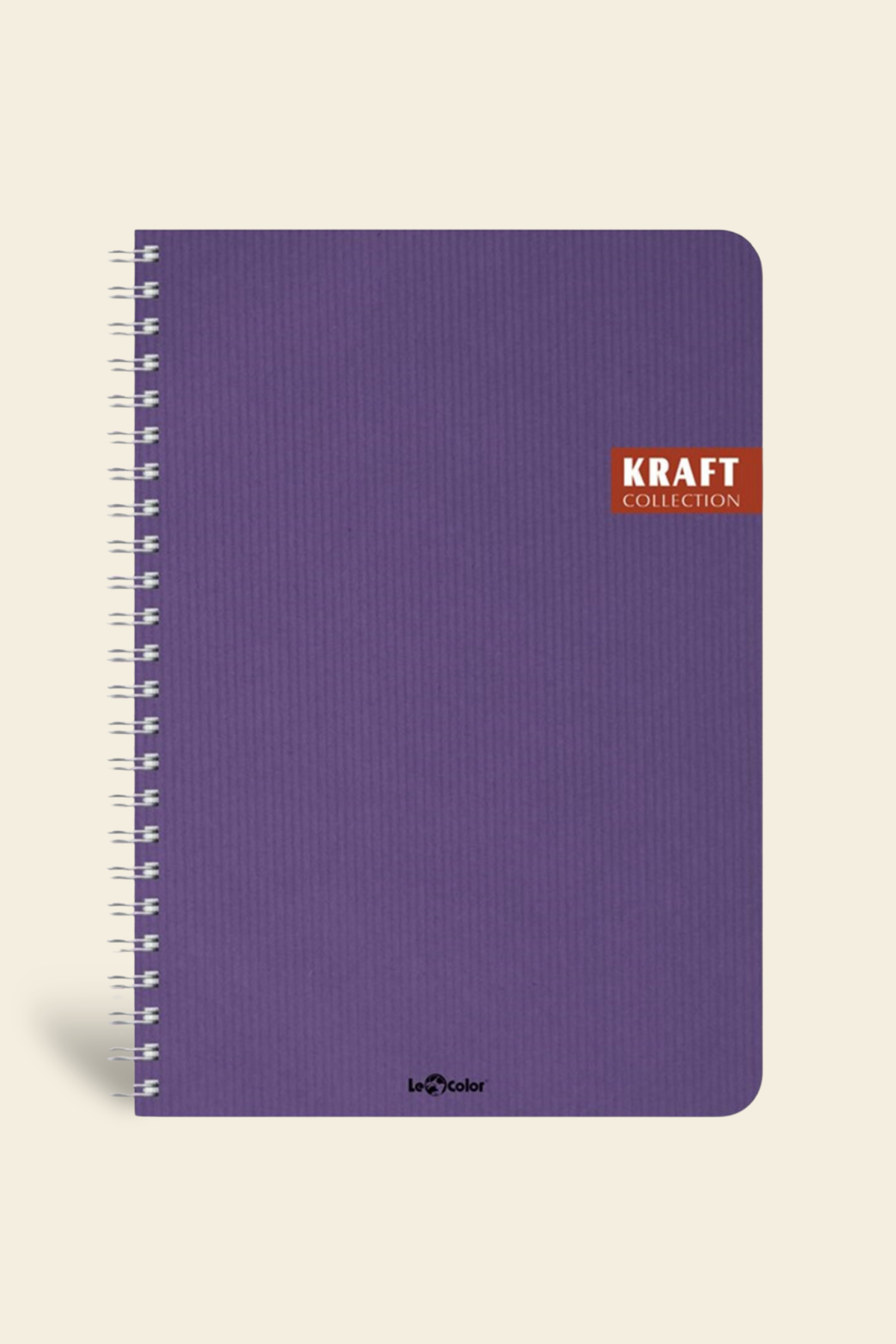 Kraft Ofis Defteri, Spiralli Çizgili Gri Defter | LeColorKraft Ofis Defter Spiralli Çizgili Gri