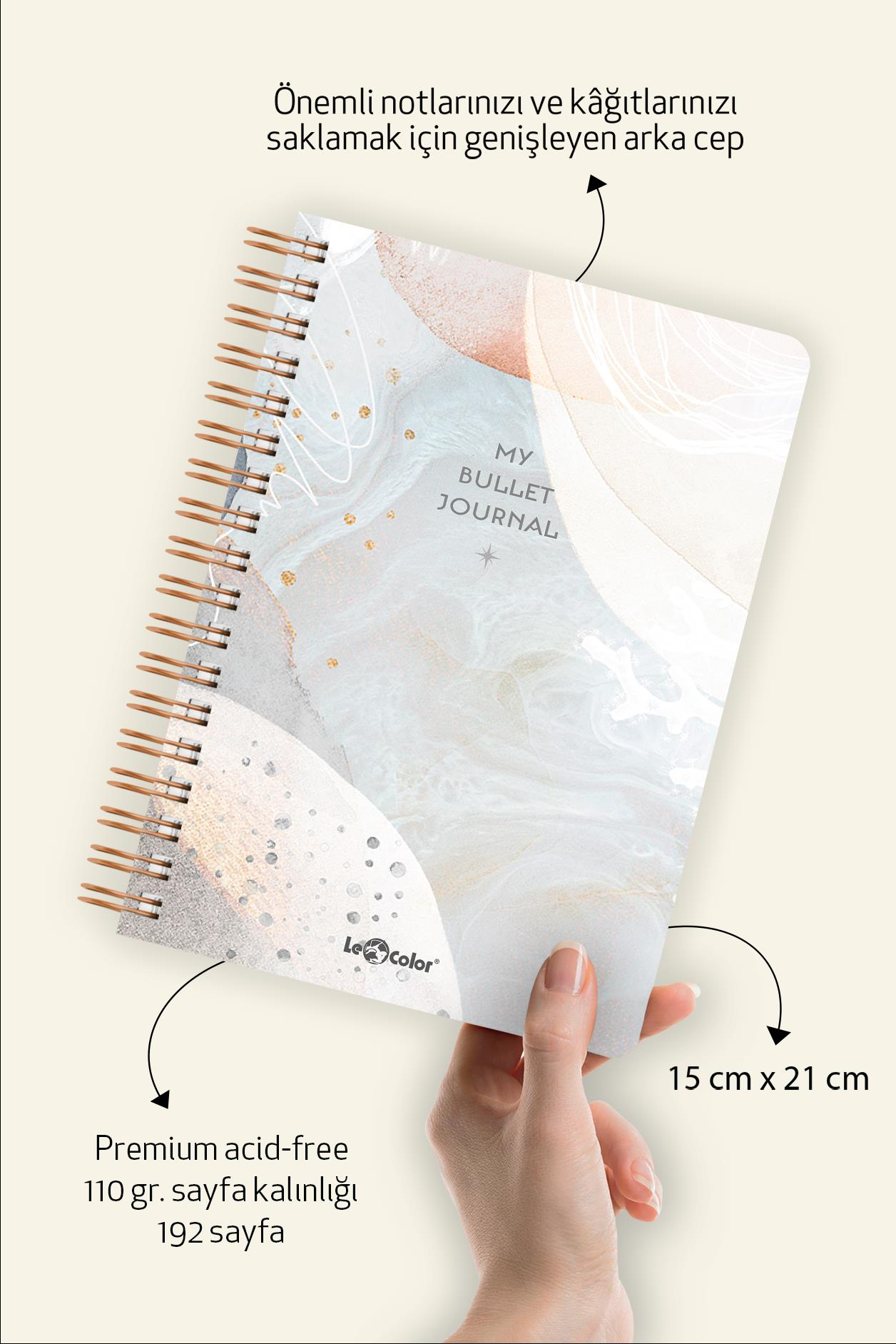 Noktalı Bullet Journal Pro Defter Planet A5Noktalı Bullet Journal Pro Defter Planet A5
