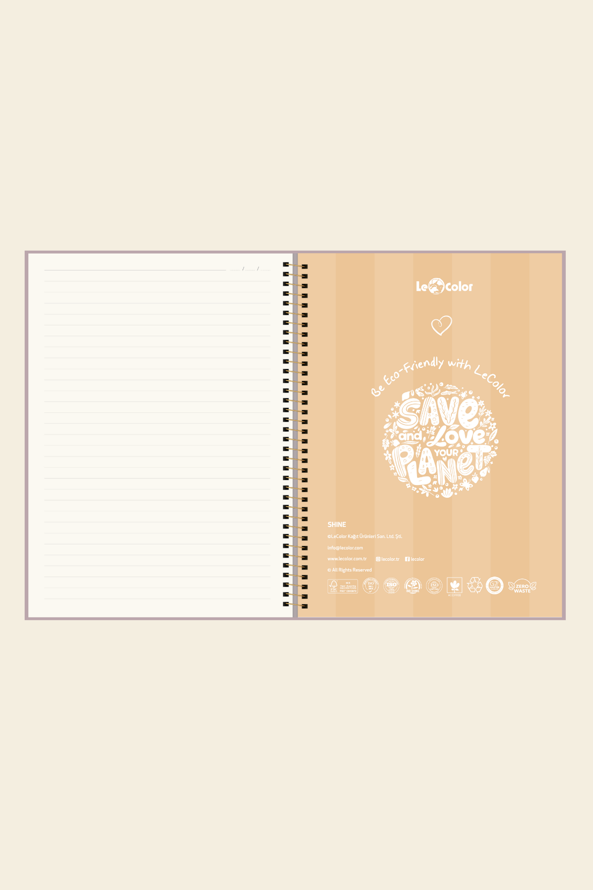 HOŞ GELDİN BEBEĞİM ANI DEFTERİPuantiyeli Defter Çizgili Lila 17x24 cm