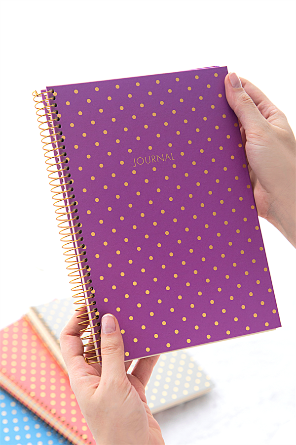BULLET JOURNALPuantiyeli Defter Noktalı Mor 17x24 cm