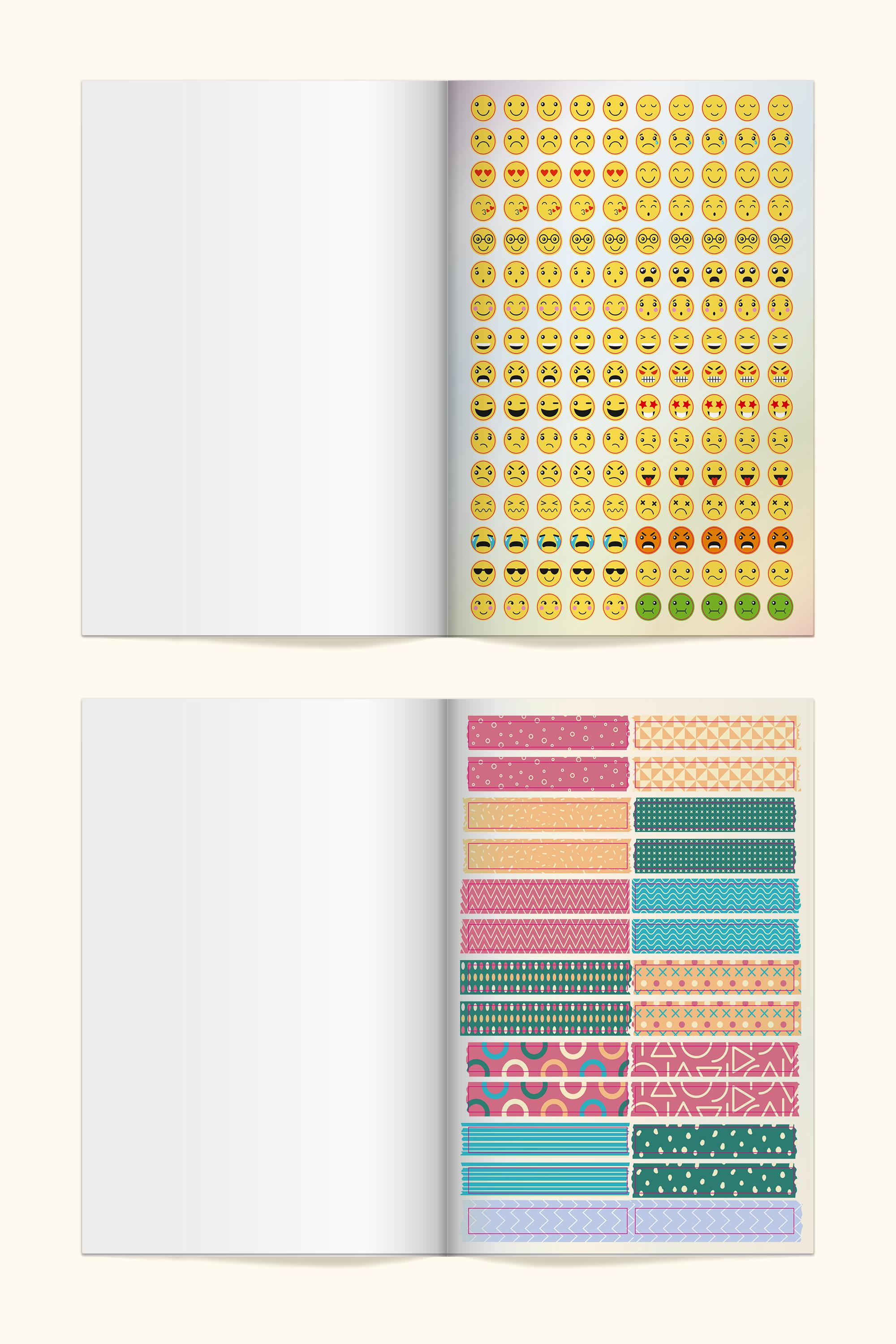 Sticker Book 1784 Adet Bullet Journal Etiket Serisi