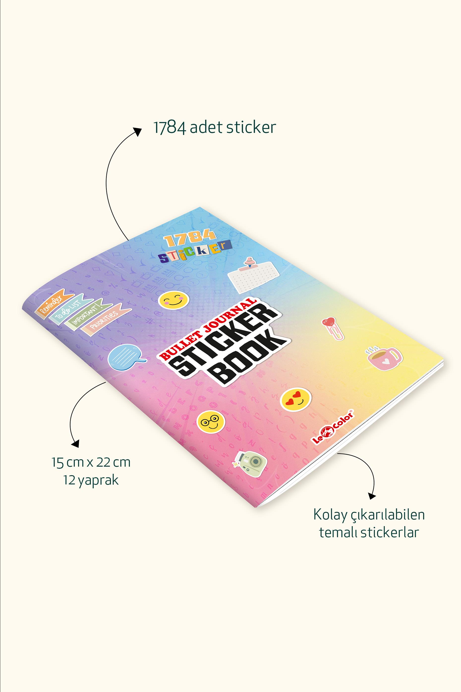 Sticker Book 1784 Adet Bullet Journal Etiket Serisi