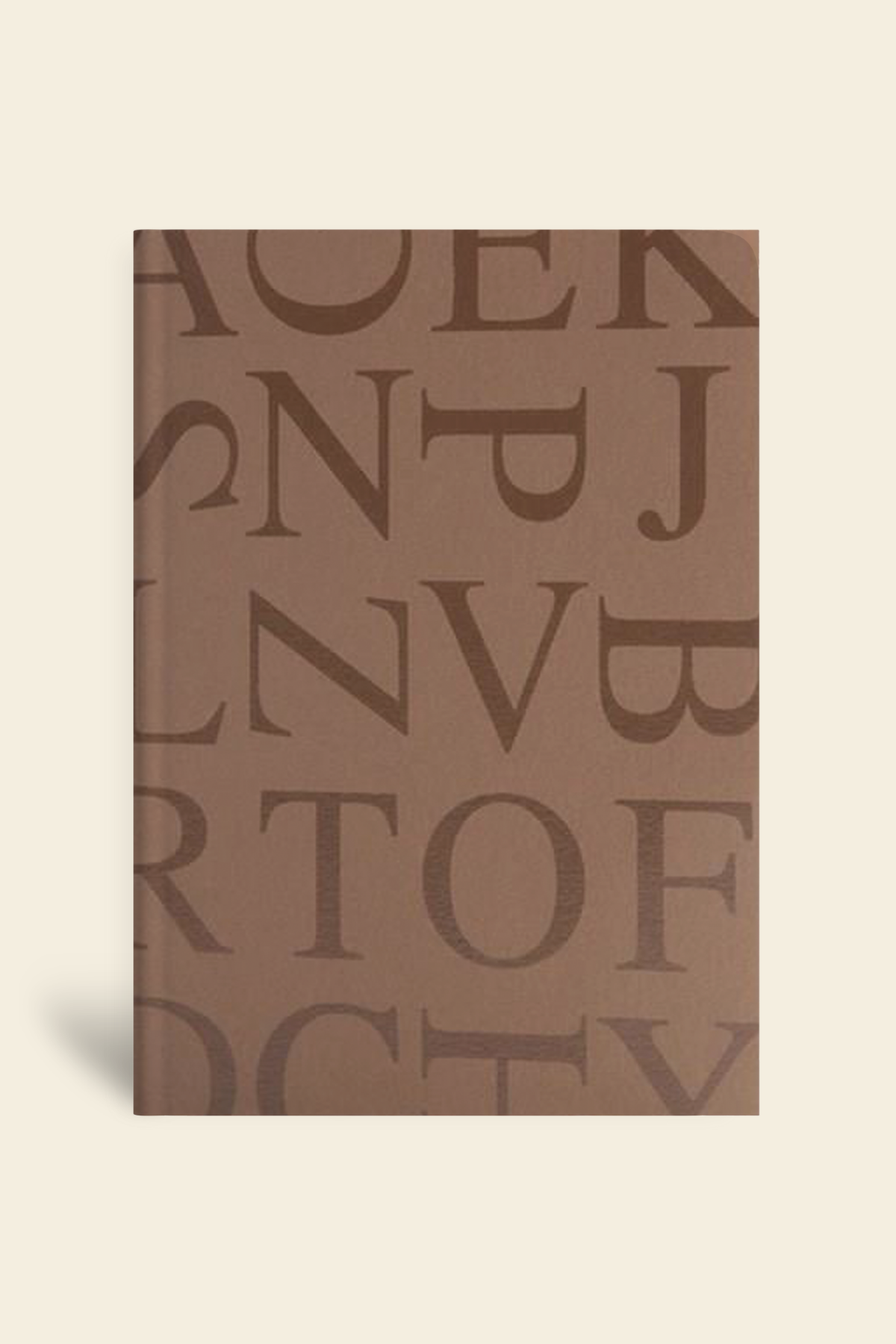 Tipografi Karton Kapak Çizgili Defter Kahve 96 Syf