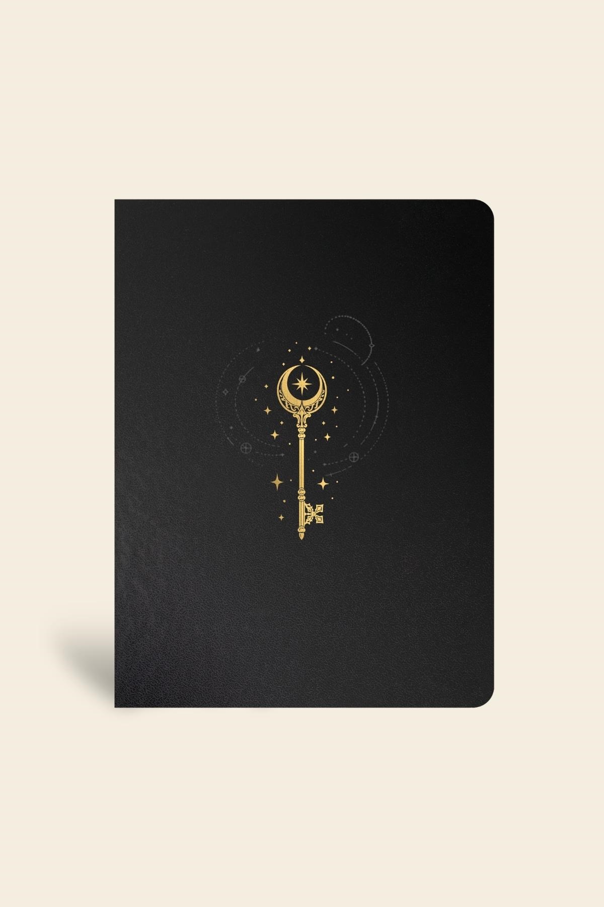 Wizard Ciltli Deri Defter Çizgili Key 13x18 cm