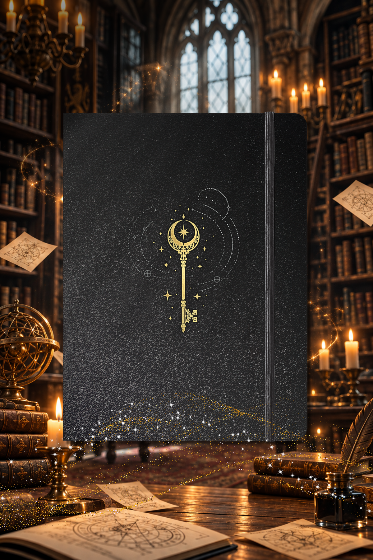 Wizard Ciltli Deri Defter Çizgili Key 13x18 cm