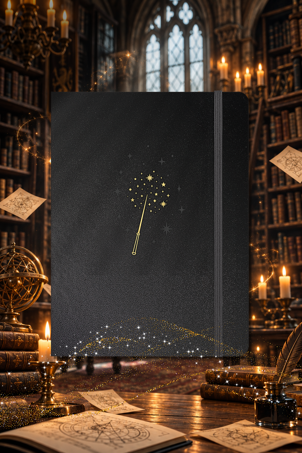 Wizard Ciltli Deri Defter Çizgili Magic 13x18 cm