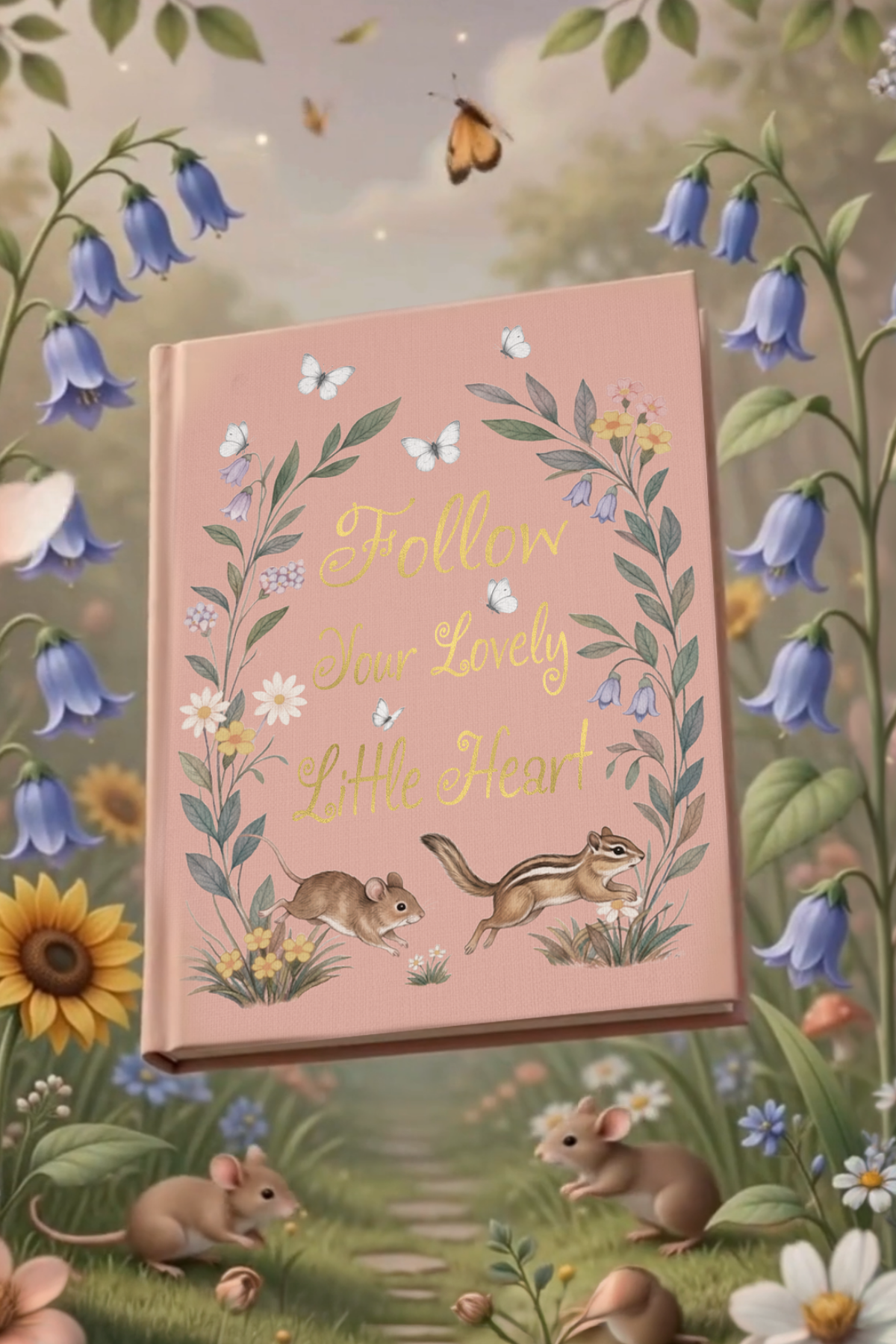 Wonderland Ciltli Defter Çizgili Somon 13x18 cm