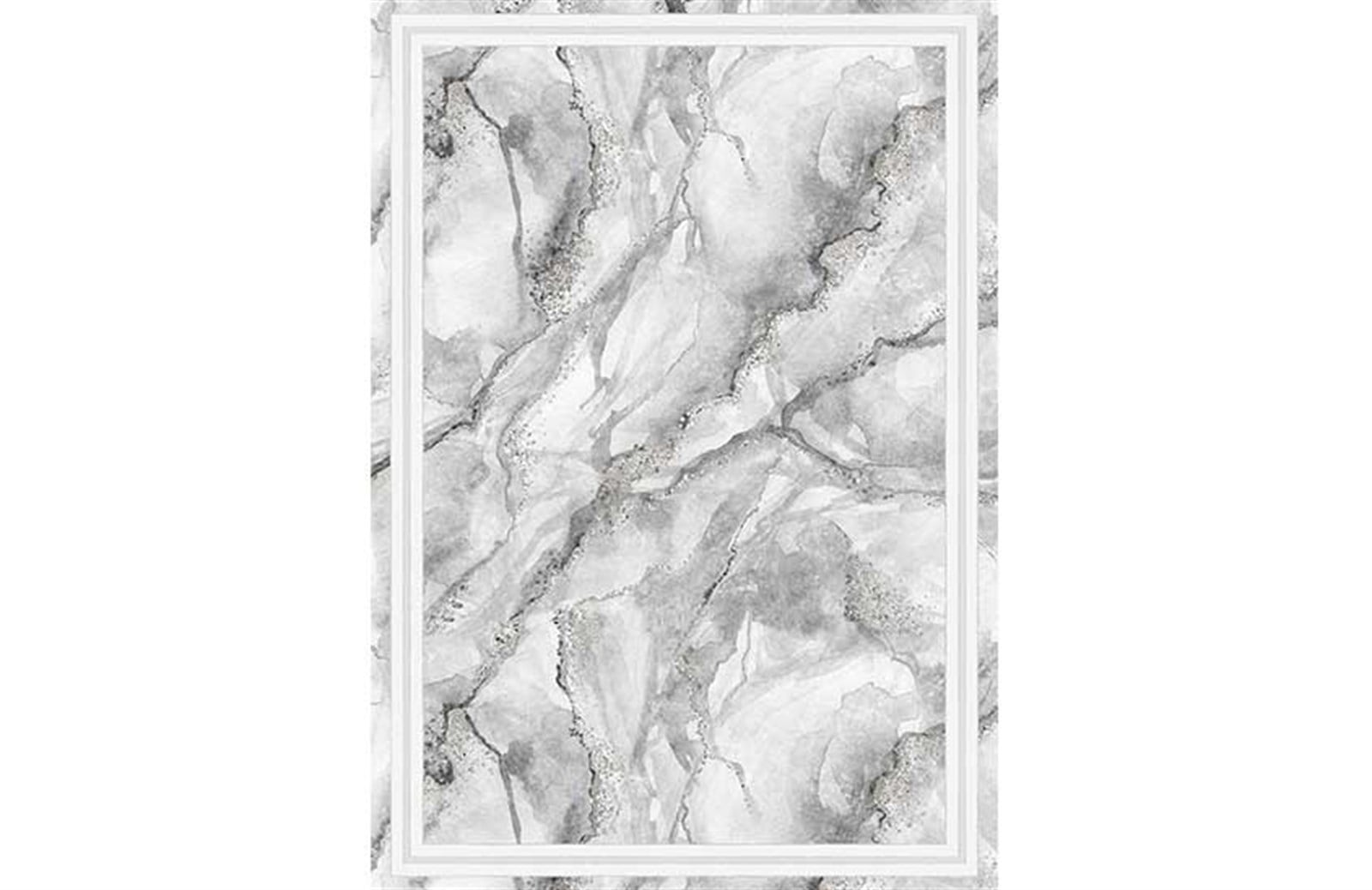 Beyaz Mermer Desen Halı 190x300