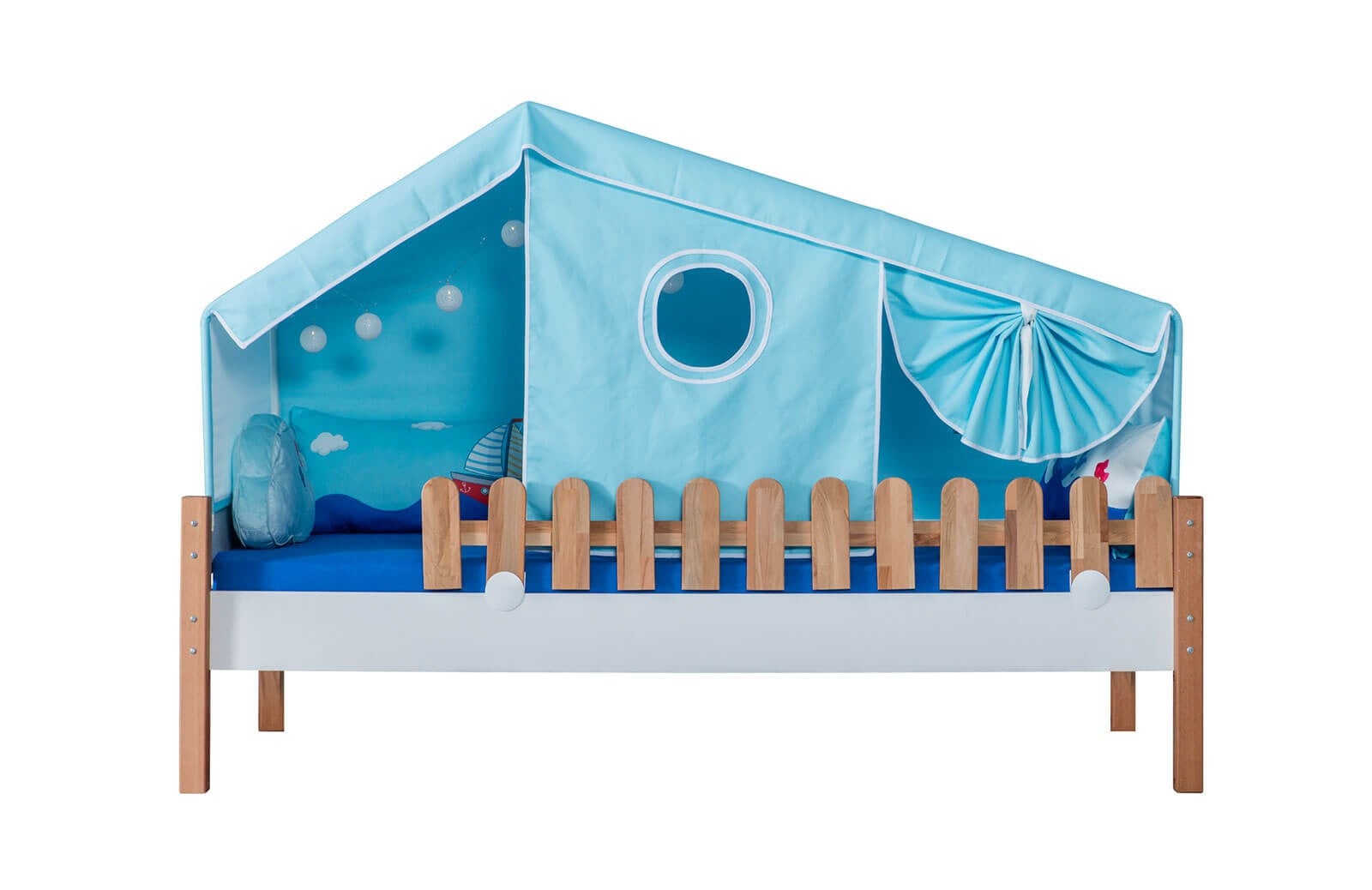 Blue Ev Çadır Oyun Evi Karyola