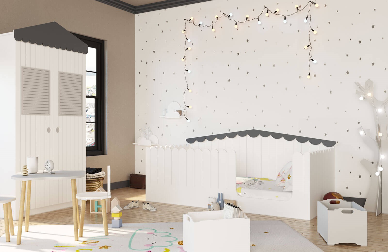 Çatılı Montessori Çocuk Odası