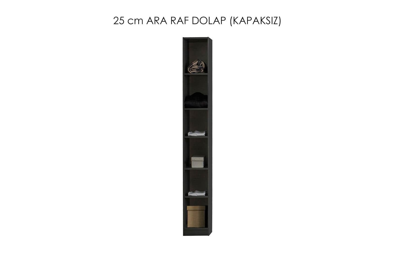 Daisi 25 cm Ara Raflı Dolap Kapaksız