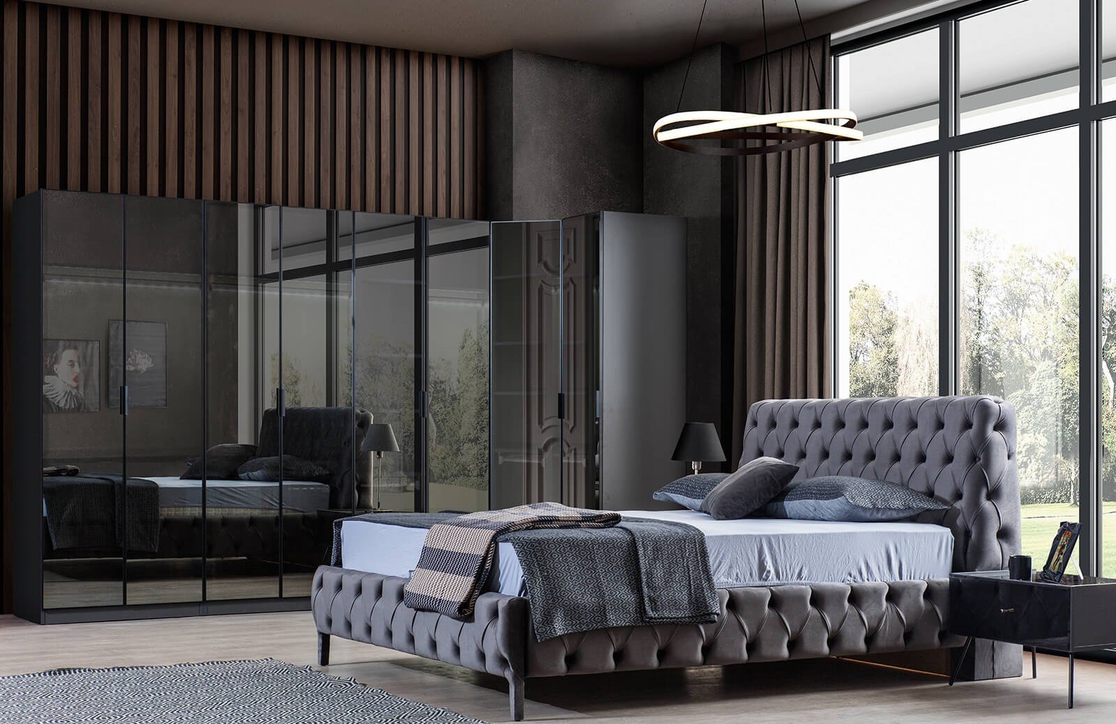 Daisi Yatak Odası Takımı Antrasit