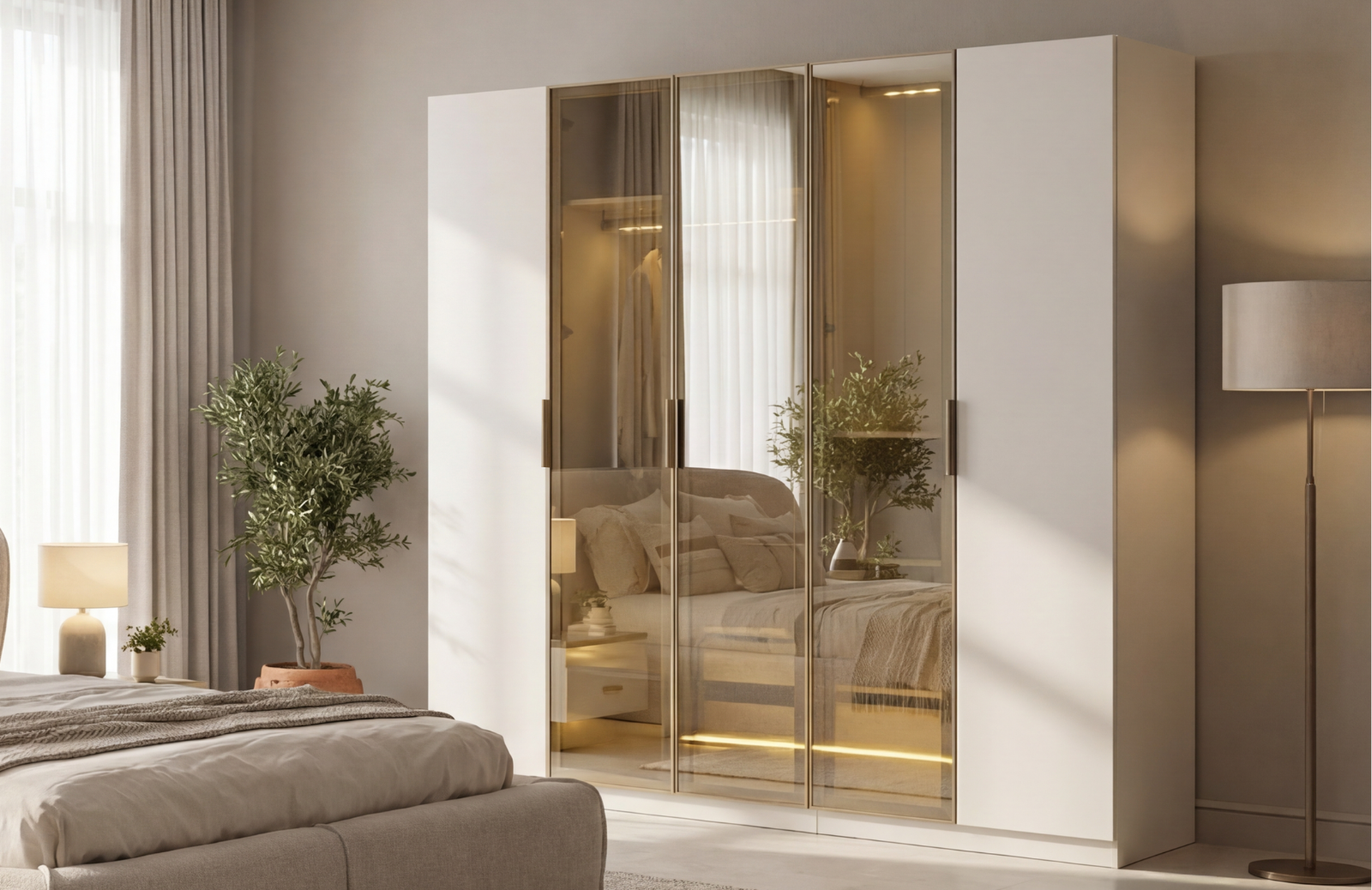 Delfia Akordeon Kapak Dolap 174 cm