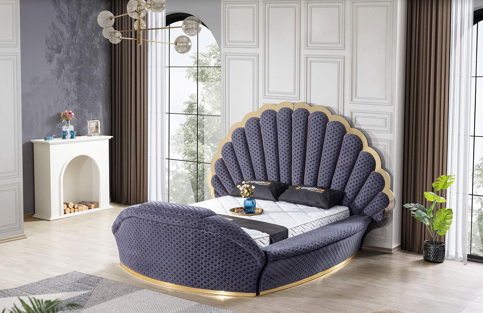 Engince Luxe Karyola + Başlık + Yatak 160*200 ENGC-BD-1022
