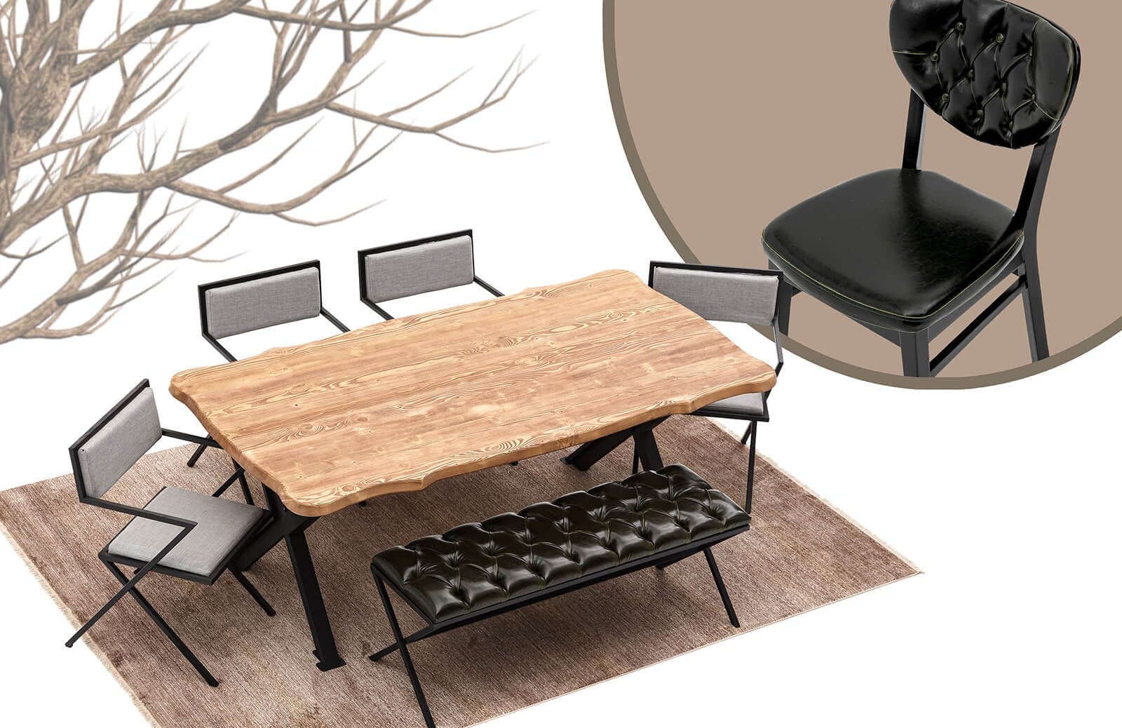 Evenos Yemek Odası Takımı