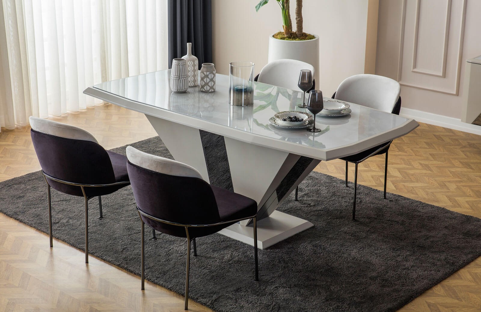 Hangen Yemek Odası Takımı Bej