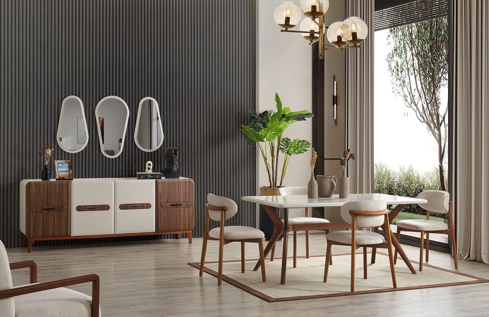 Litanix Yemek Odası Takımı Ceviz