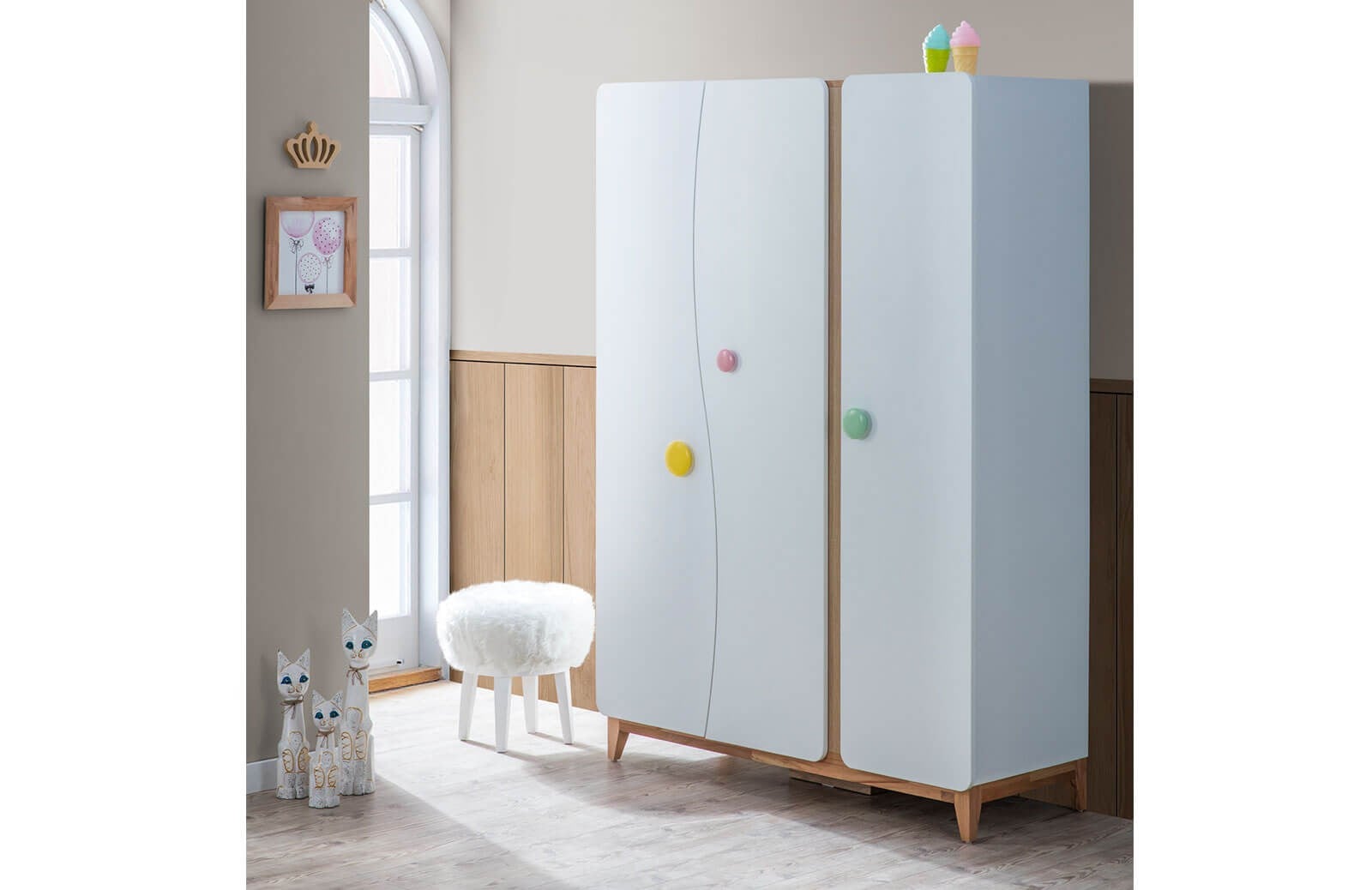 Lulu 3 Kapılı Dolap