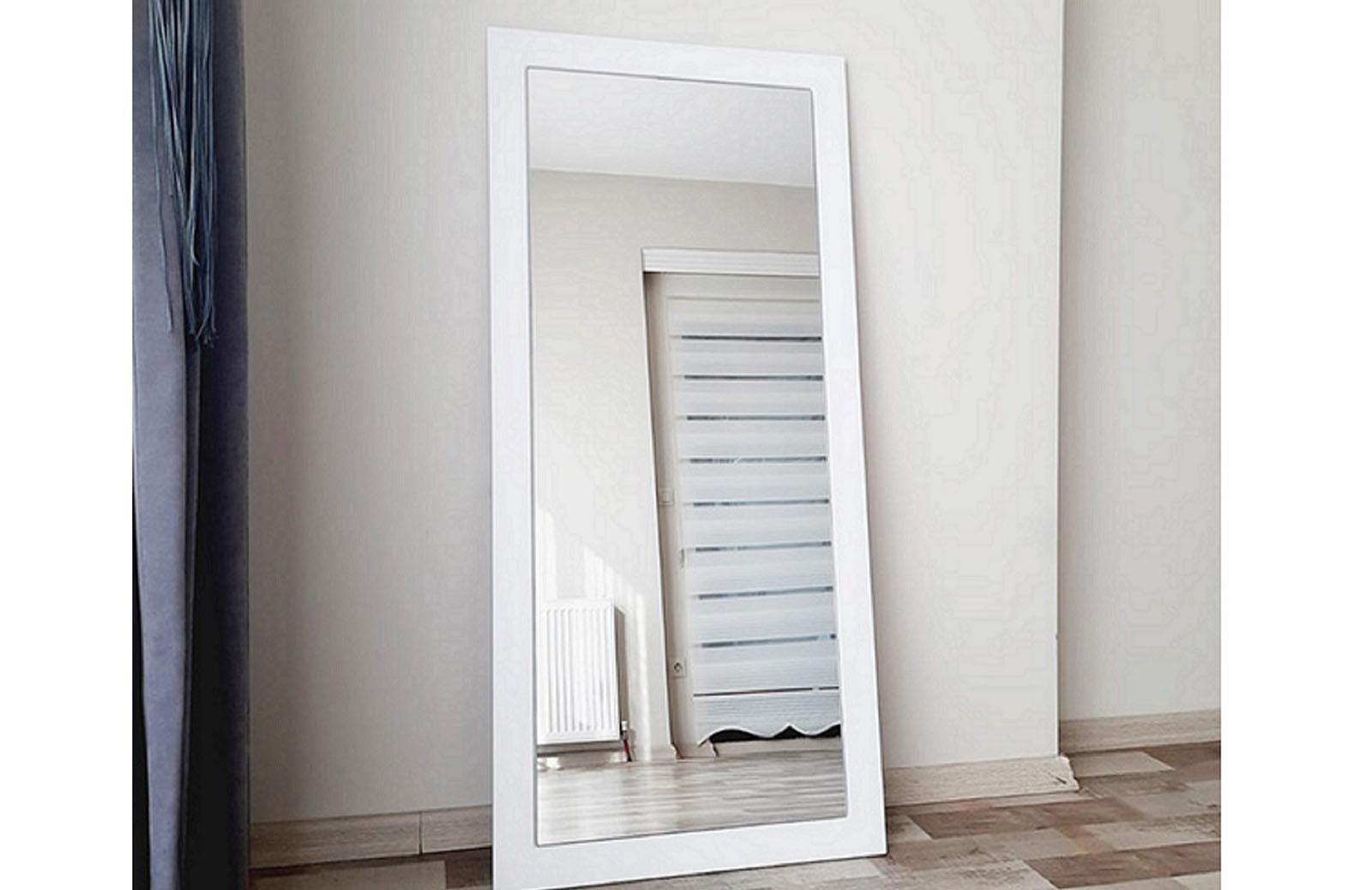 Mdf Dikdörtgen Beyaz Boy Aynası 150x60 cm ENGC-DF-189