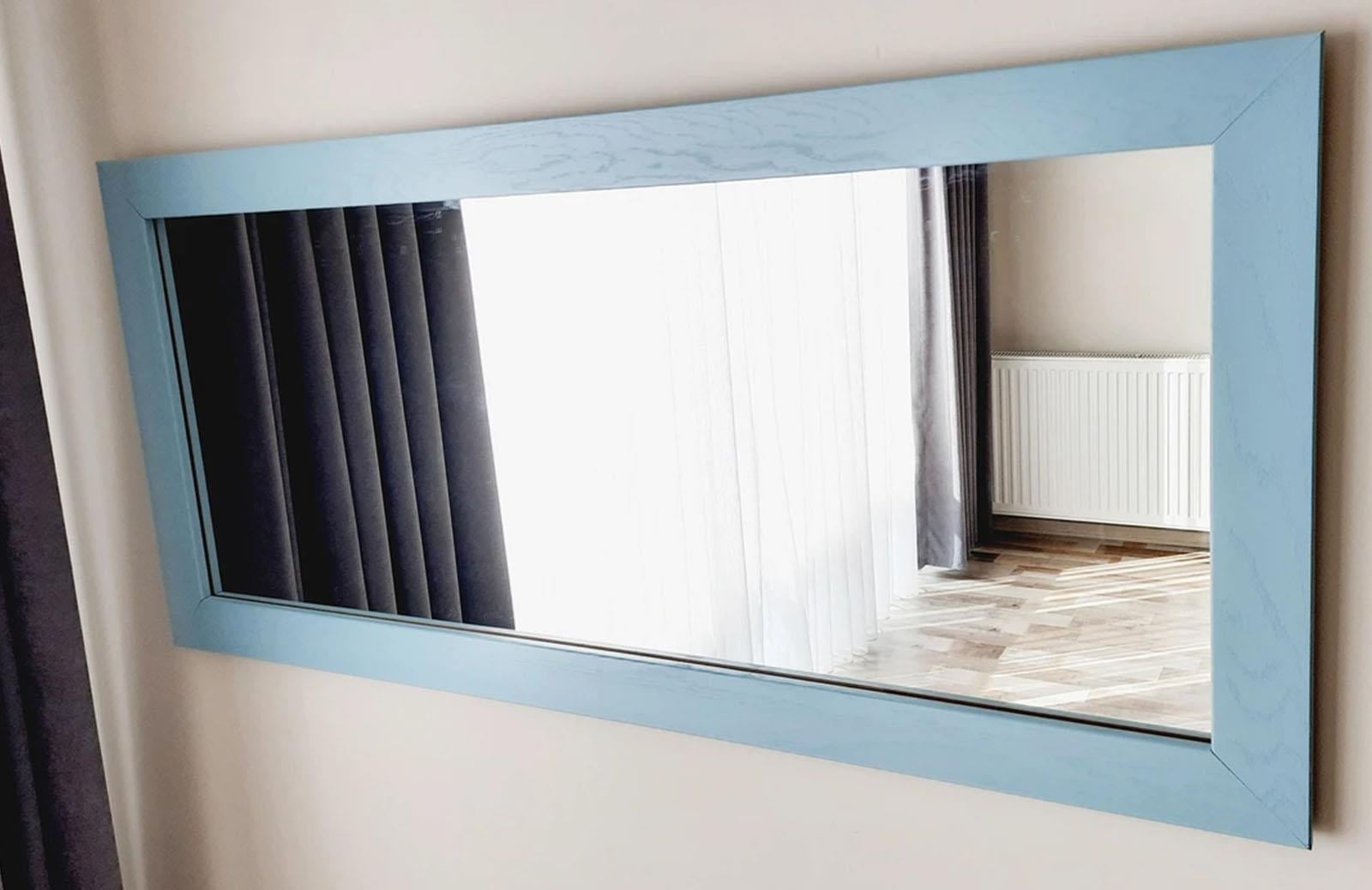 Mdf Dikdörtgen Yeşil Dekoratif Ayna 120x50 cm ENGC-DF-149