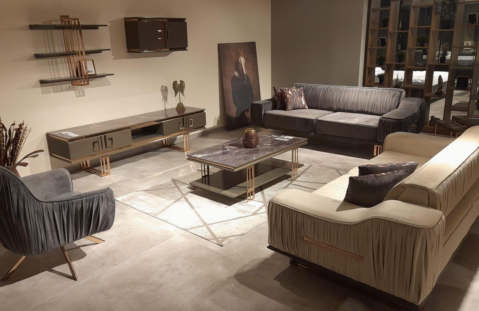 OUTLET-AVC-Alina Yemek Odası Takımı + Orta Sehpa + Zigon Sehpa + Koltuk Takımı