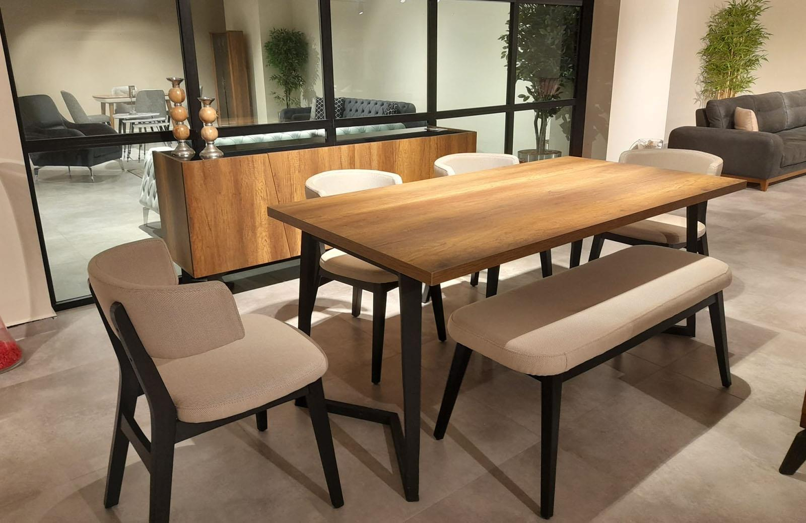 OUTLET-AVC-Aysenya Yemek Odası Takımı + Tv Ünitesi + Orta Sehpa