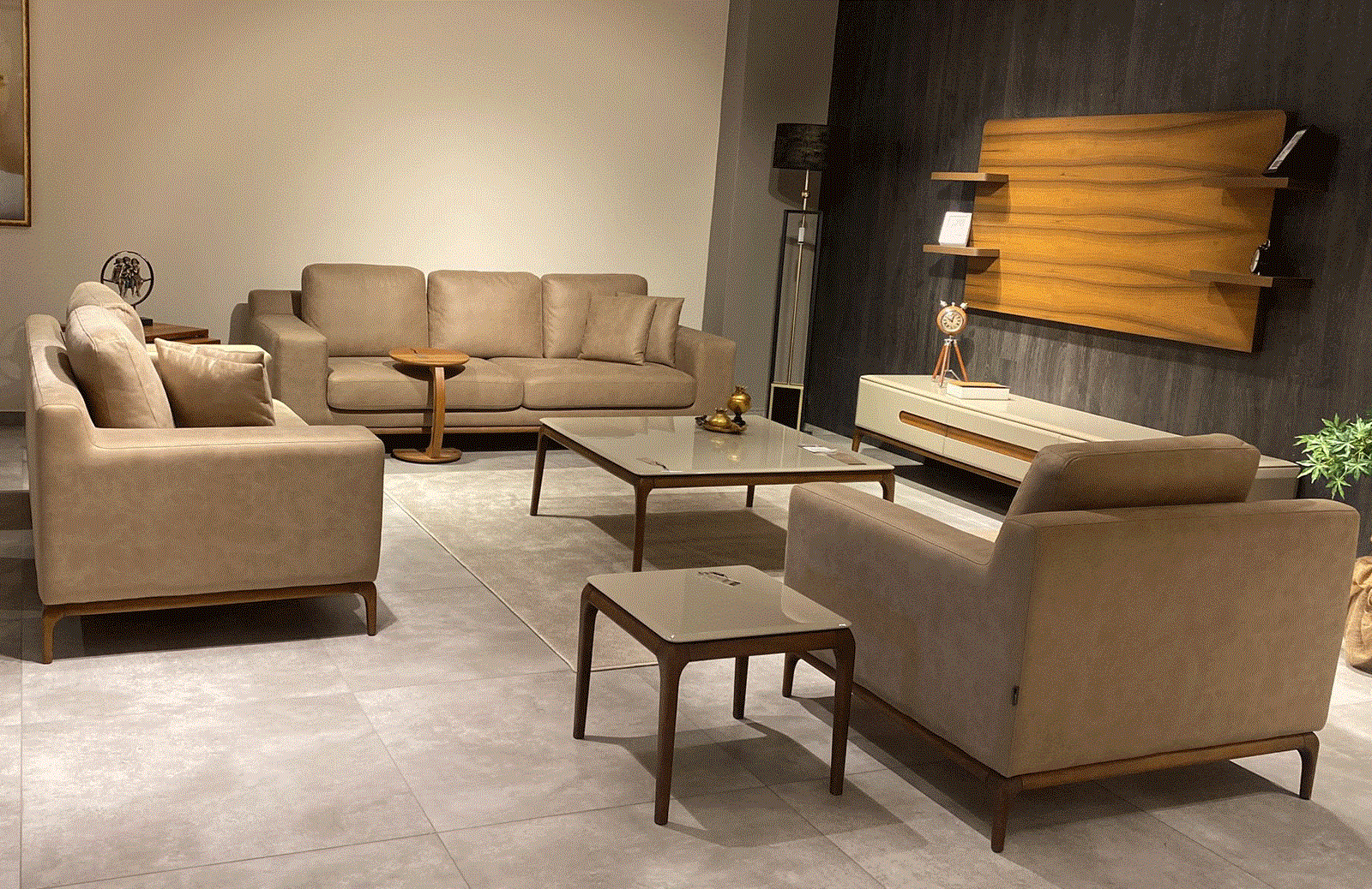 OUTLET - AVC - Sergio Yemek Odası Takımı+ Tv Ünitesi +Koltuk Takımı+Orta Sehpa+Yan Sehpa