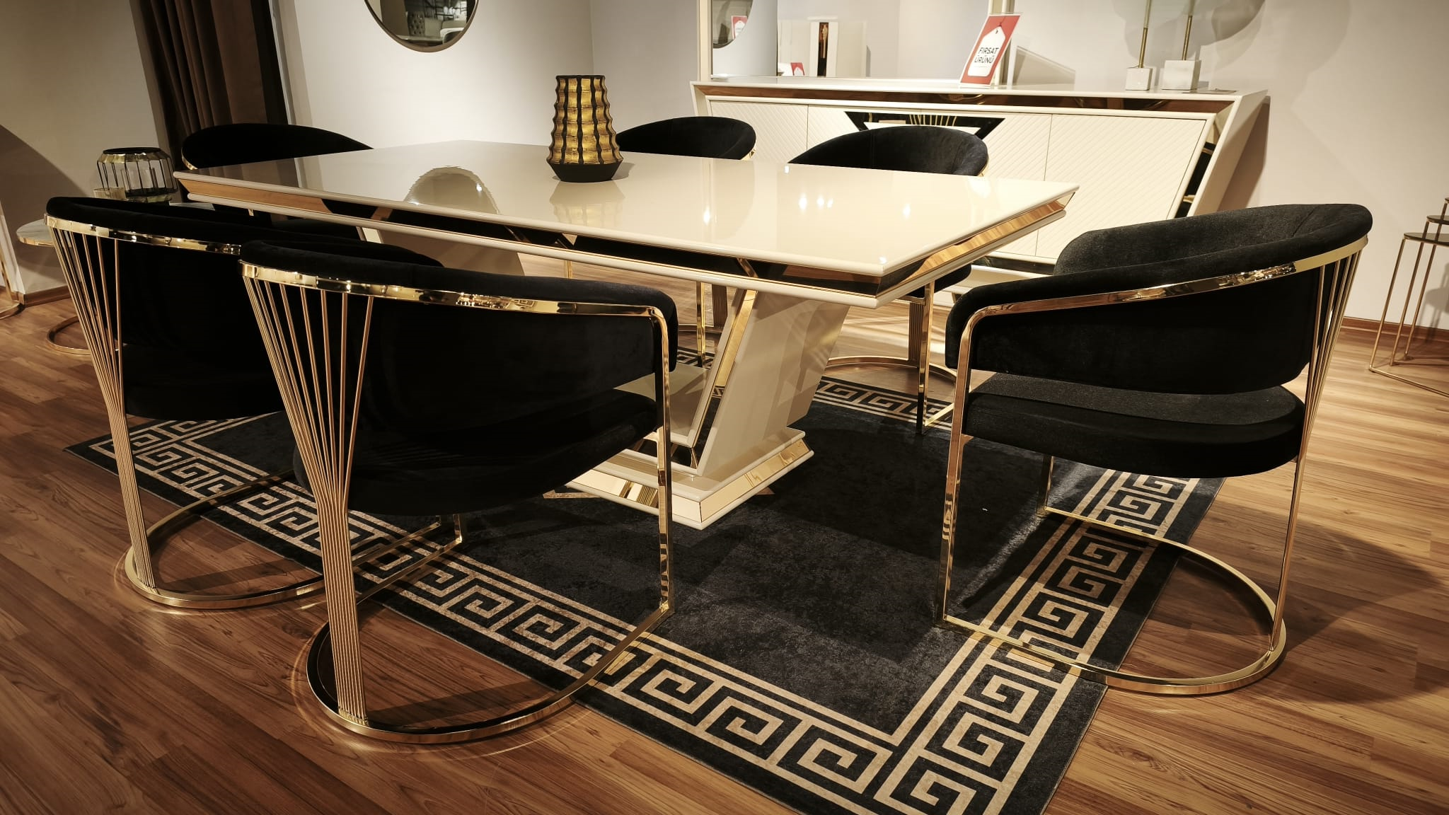 OUTLET-BDZ-Azurine Yemek Odası Takımı