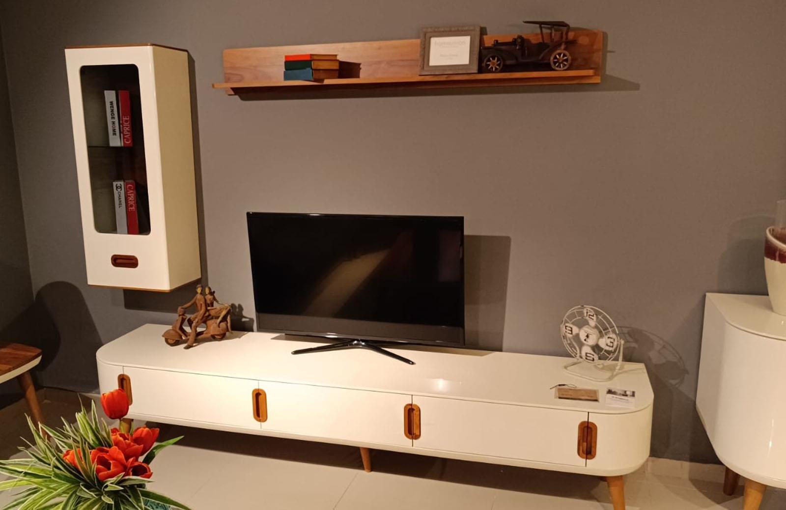 OUTLET - KÇK - Tiglon Yemek Odası Takım + Tv Ünitesi + Orta Sehpa + Yan Sehpa