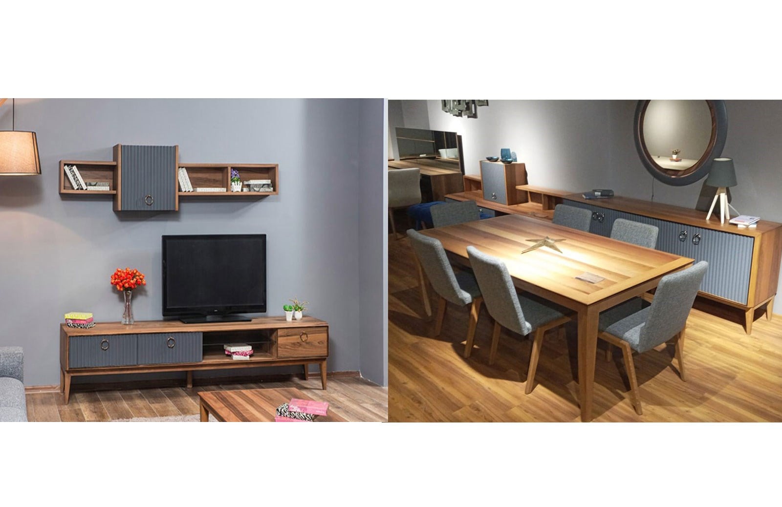 OUTLET - Lounge Yemek Odası Takımı + Tv Ünitesi