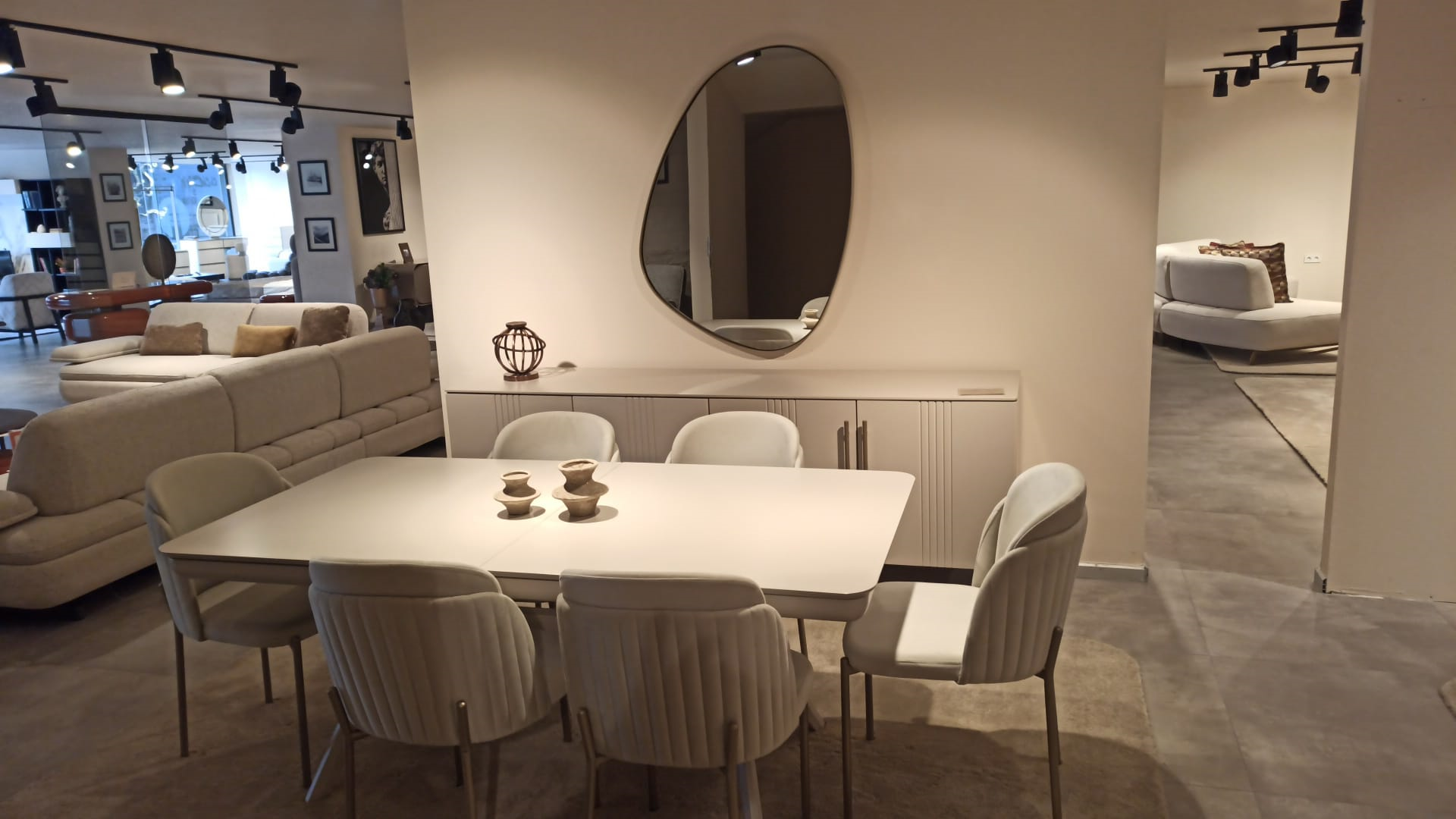 OUTLET - MASKO2- Kaje Yemek Odası Takımı + TV Ünitesi