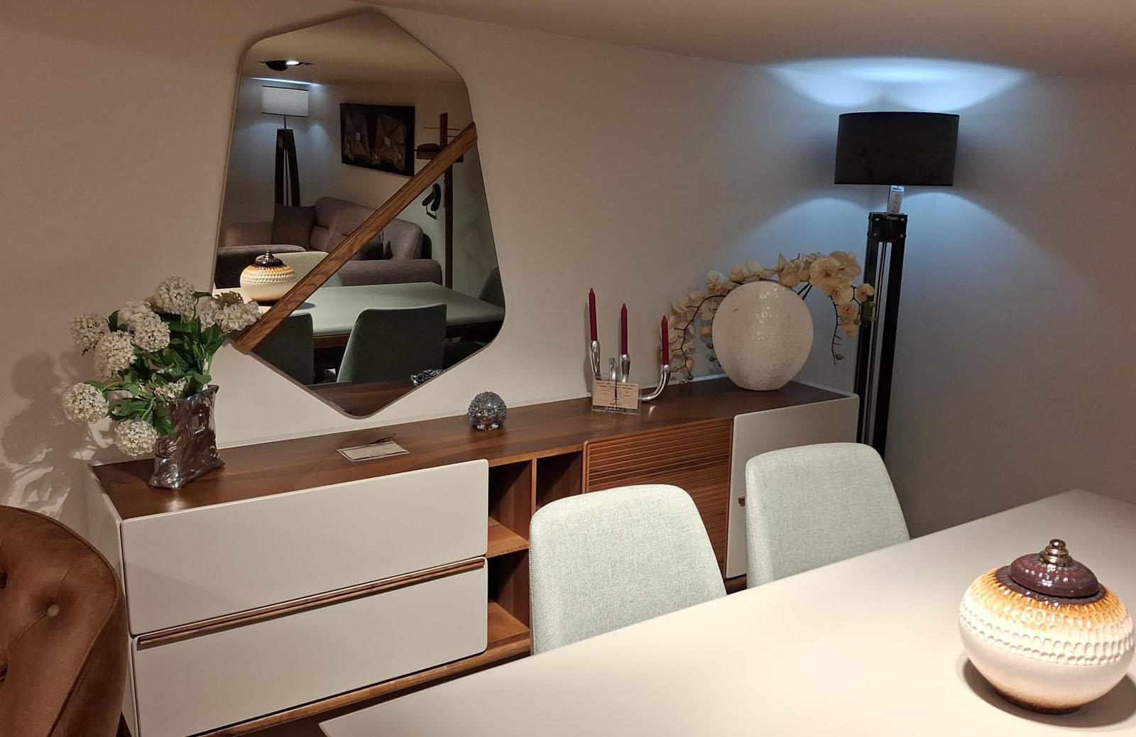 OUTLET - MD1 - Valente Yemek Odası Takımı + TV Ünitesi + Yan Sehpa