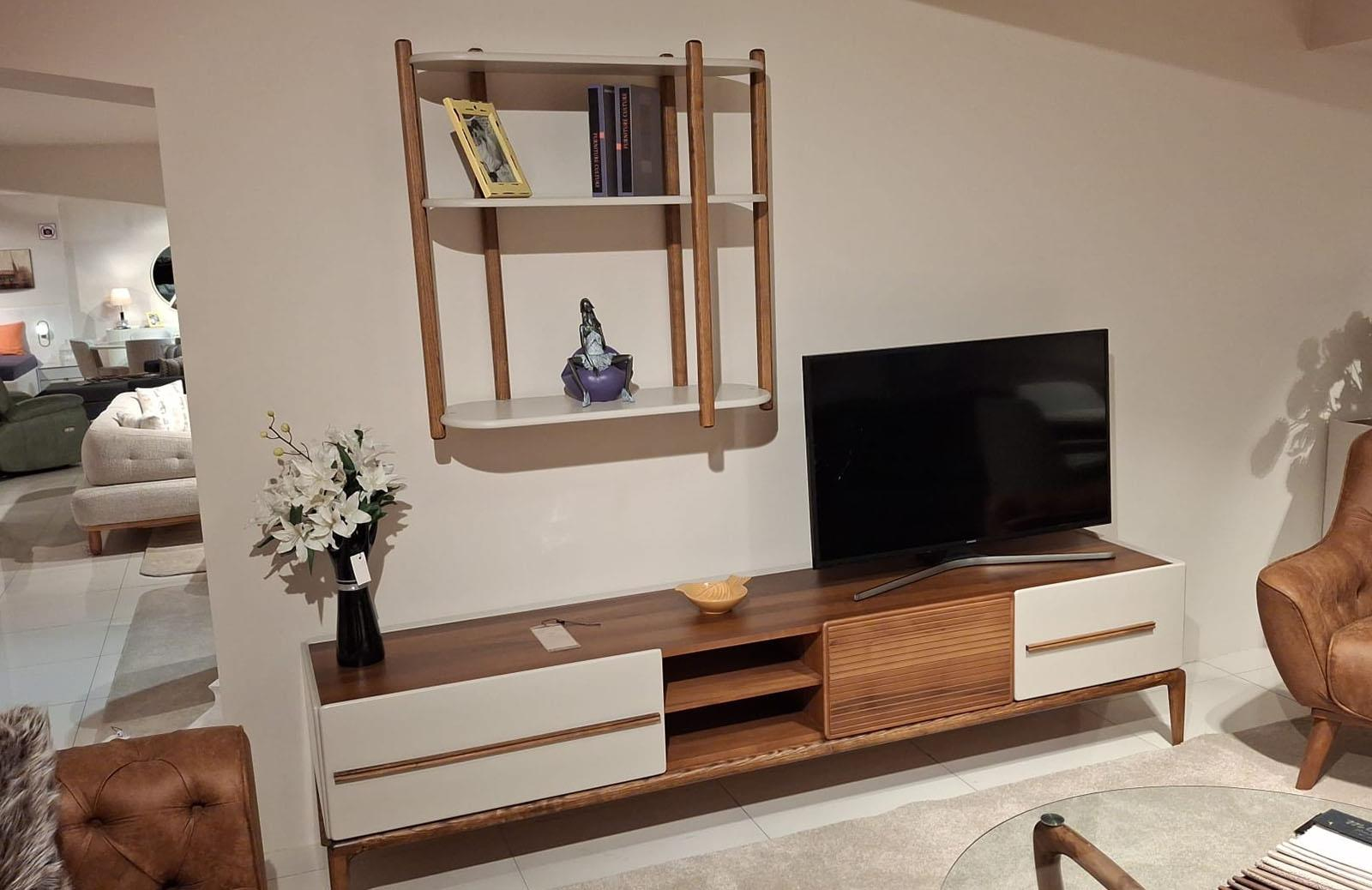 OUTLET - MD1 - Valente Yemek Odası Takımı + TV Ünitesi + Yan Sehpa