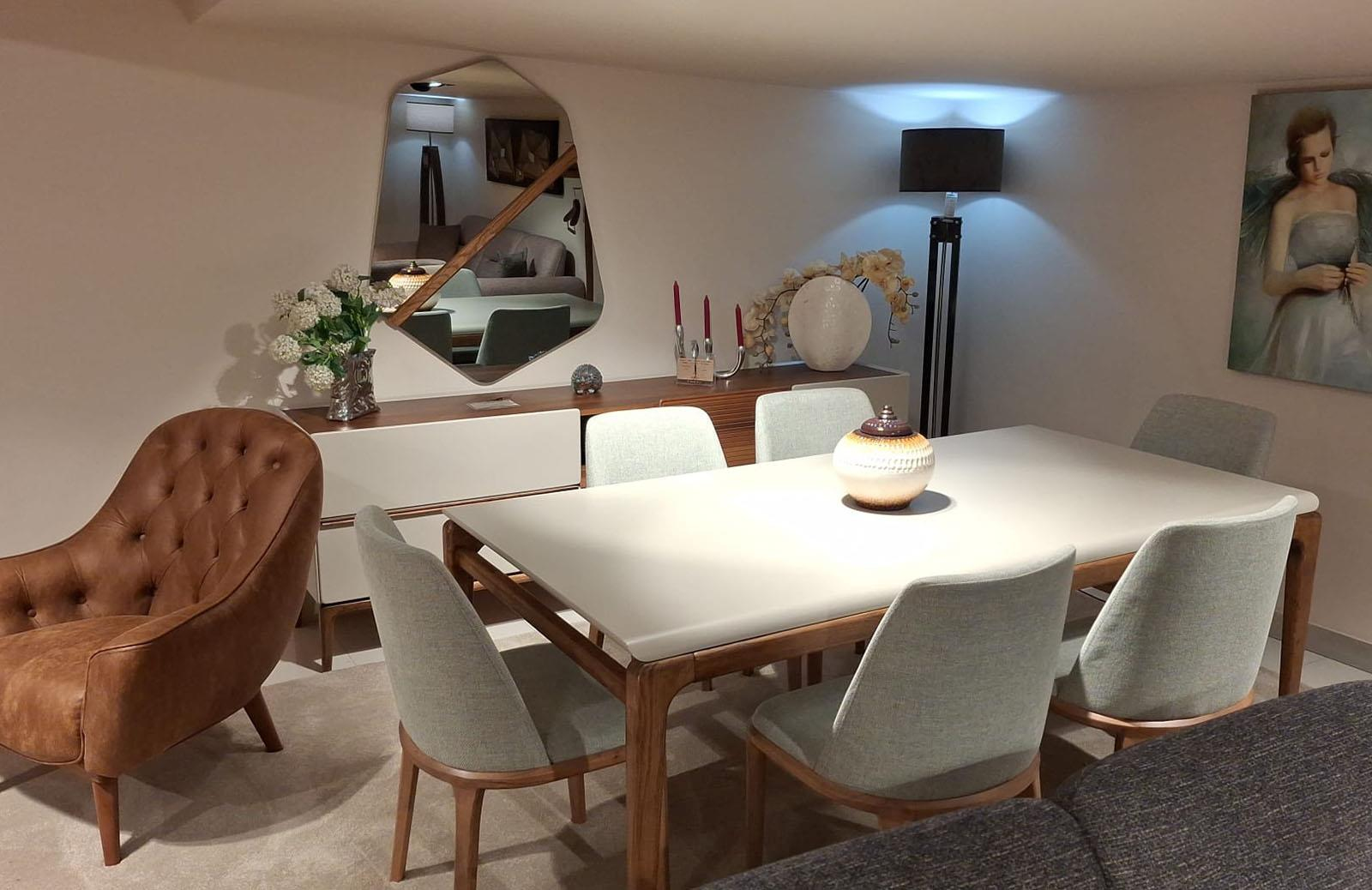 OUTLET - MD1 - Valente Yemek Odası Takımı + TV Ünitesi + Yan Sehpa